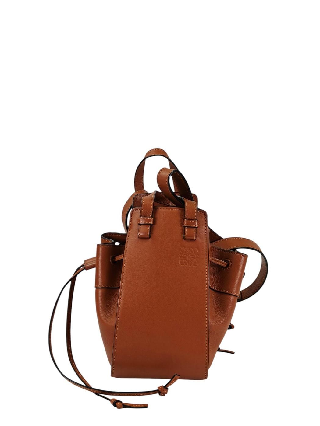 LOEWE ロエベ ハンモック ドローストリングバッグ ミニ 2Way ショルダーバッグ ハンドバッグ ブラウン 管理番号：11326 LOEWE ロエベ ハンモック ドローストリングバッグ ミニ 2Way