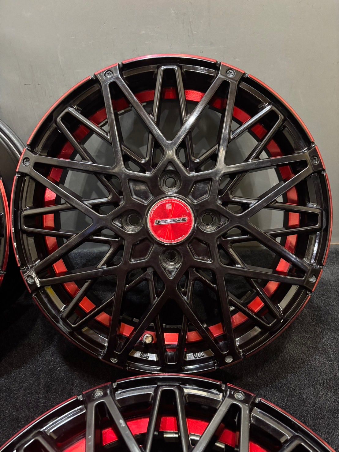 ☆LEGZAS 15インチ 4.5J +45 100 4H アルミホイール 4本 N-BOX 