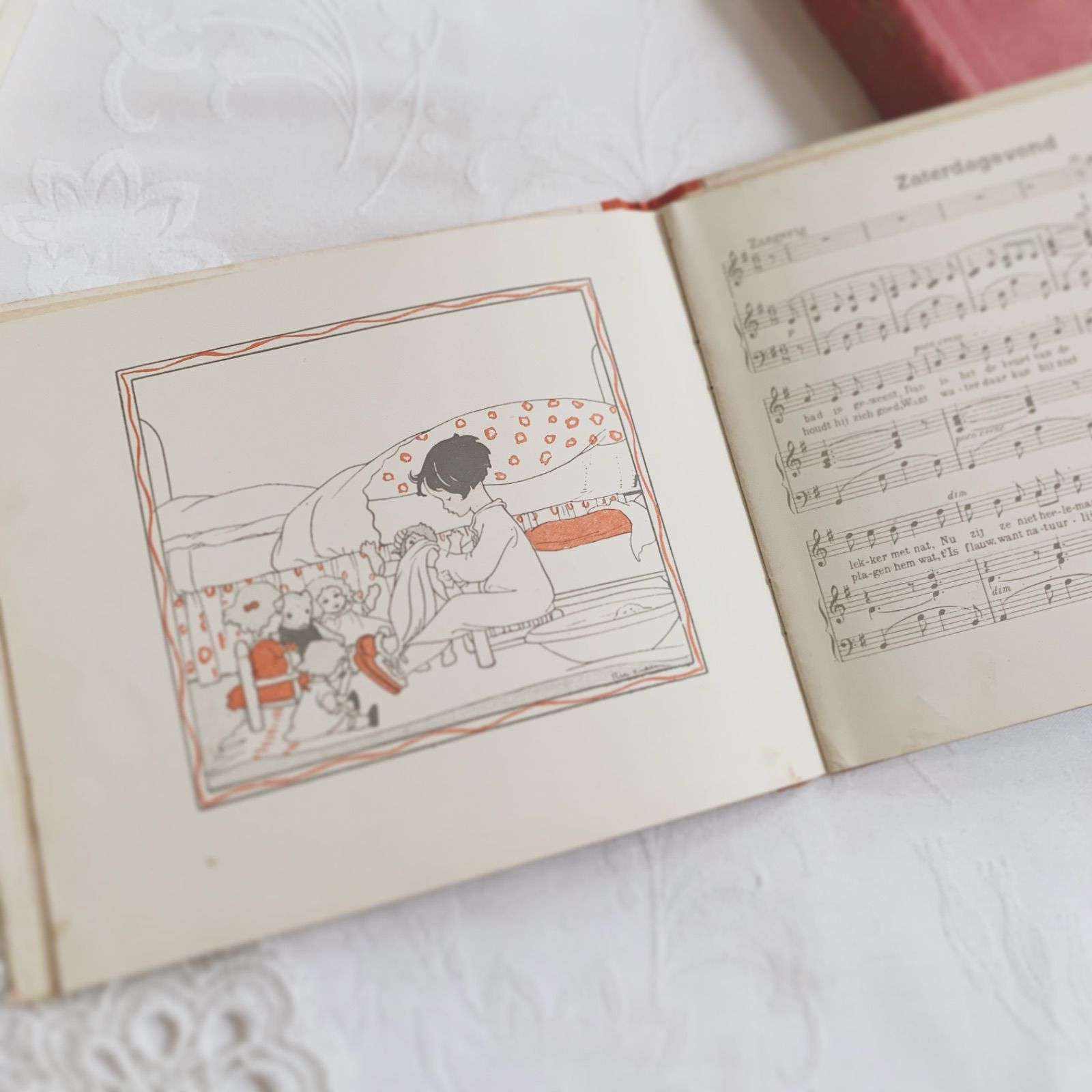 1920s-1940s頃 花柄装丁が愛らしいオランダの楽譜絵本 『5月の歌』Rie