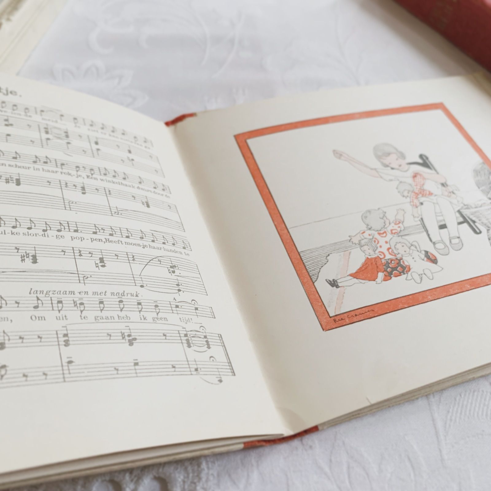 1920s-1940s頃 花柄装丁が愛らしいオランダの楽譜絵本 『5月の歌』Rie