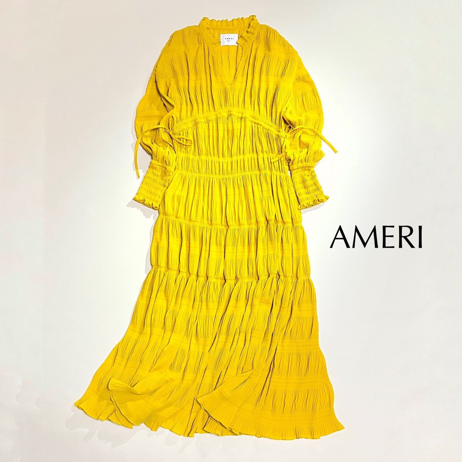 手頃価格 AMERI シャーリング ロングワンピース Ameri VINTAGE