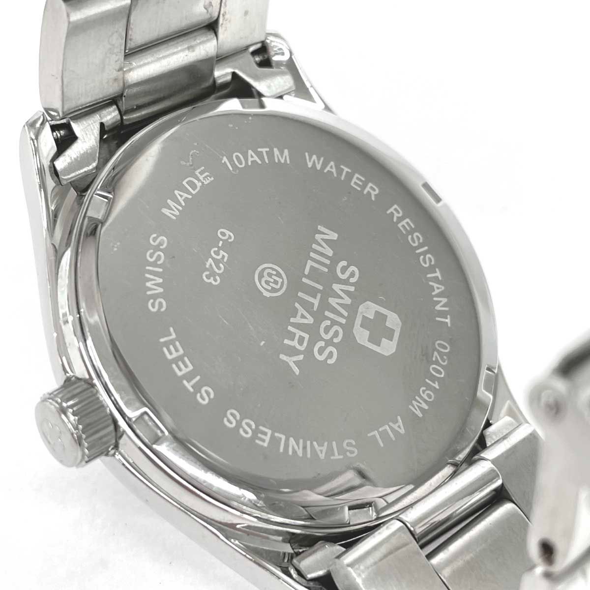 SWISS MILITARY スイスミリタリー 腕時計 クォーツ SS/ 6-523 シルバー