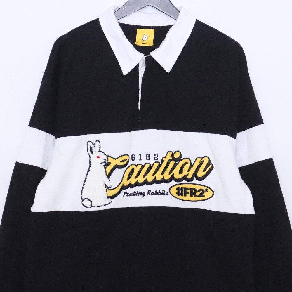 FR2 Caution Rabbit Classic Rugby Long-sleeve Shirt Lサイズ