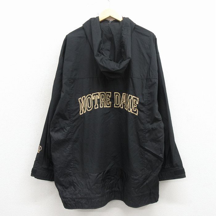 XL/古着 長袖 ハーフジップ ナイロン ジャケット アノラック パーカー