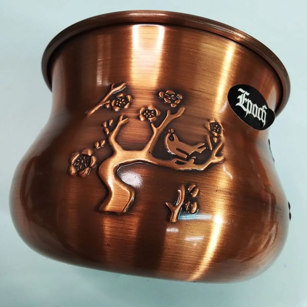 島本製作所 SS 純銅製 茶こぼし 茶殻入/建水 茶筒セット 打ち出し 槌目 