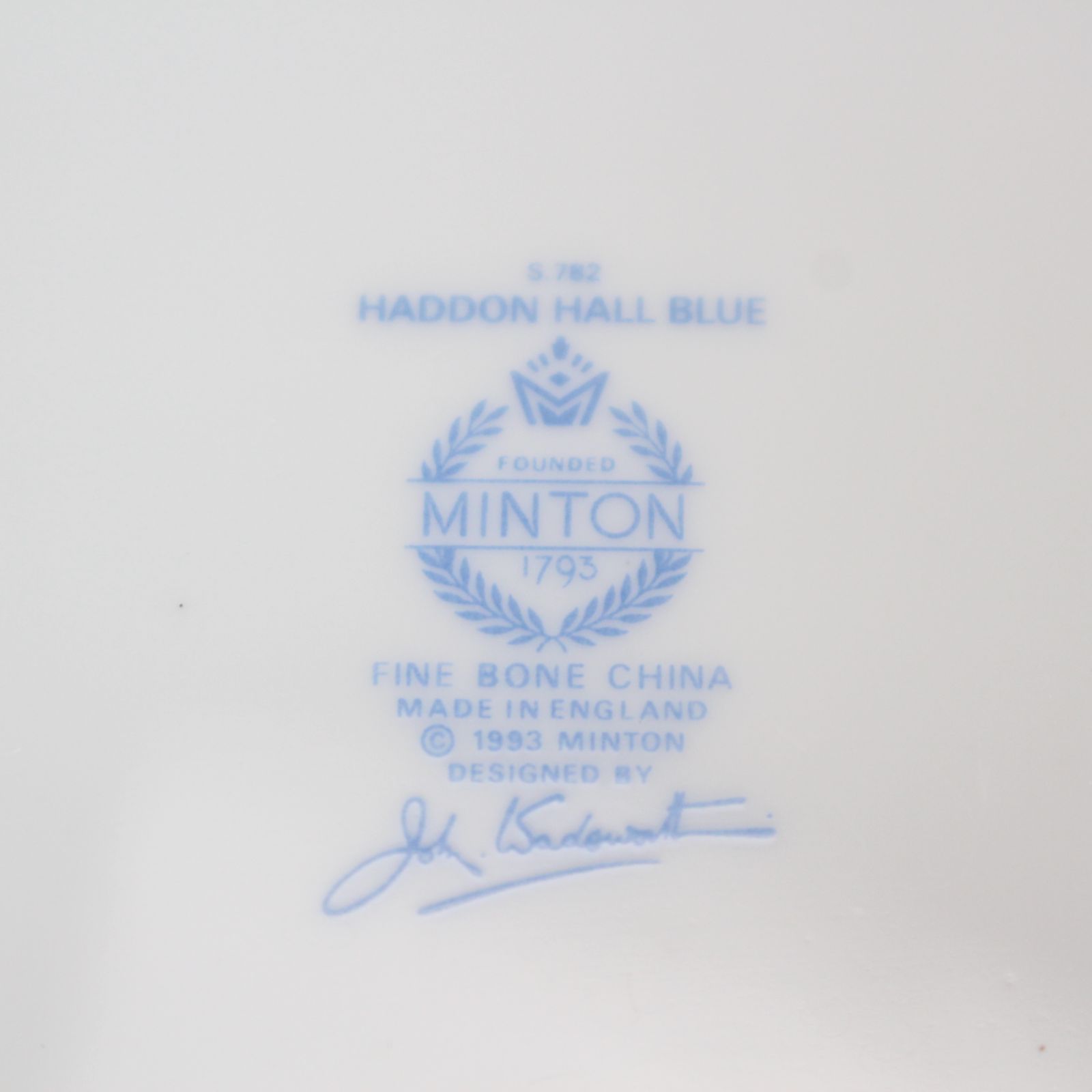 484)ミントン スクエアトレイ 角皿 ハドンホール ブルー MINTON HADDON