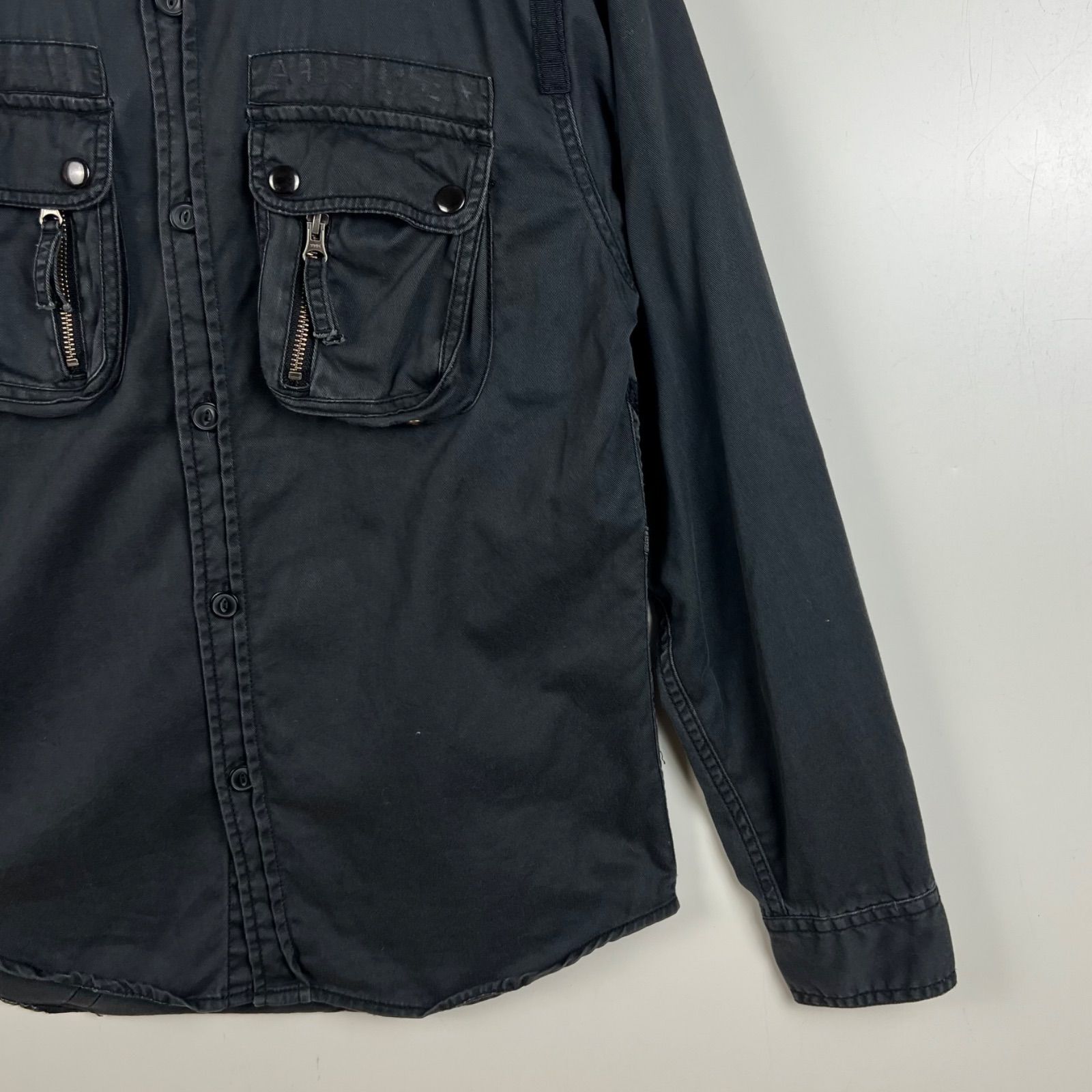 AVIREX y2k grunge military L/S shirts M 6165064 アヴィレックス 