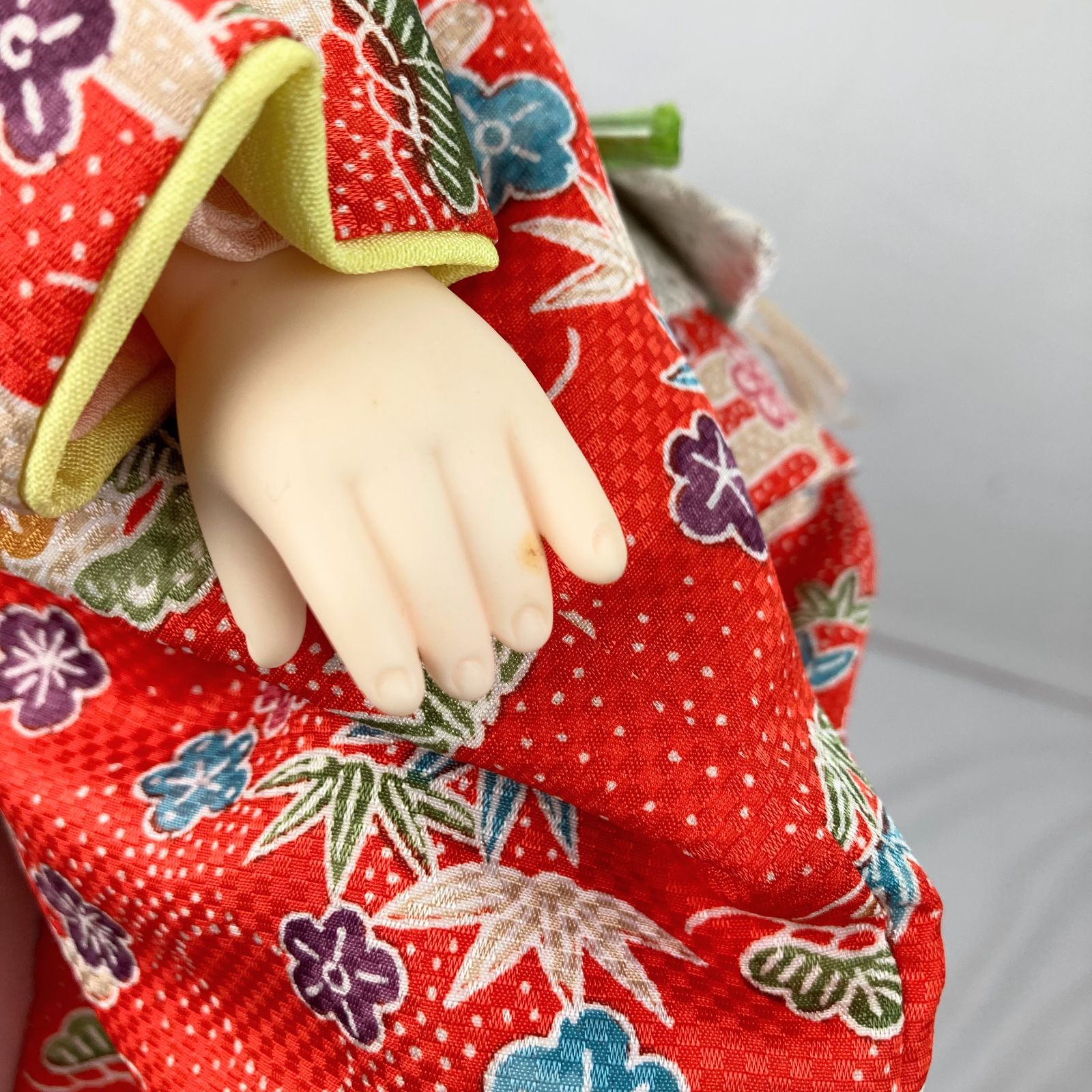 鈴乃屋 着付人形 市松人形 全長約40cm セキグチ 着物 日本人形 Y32426
