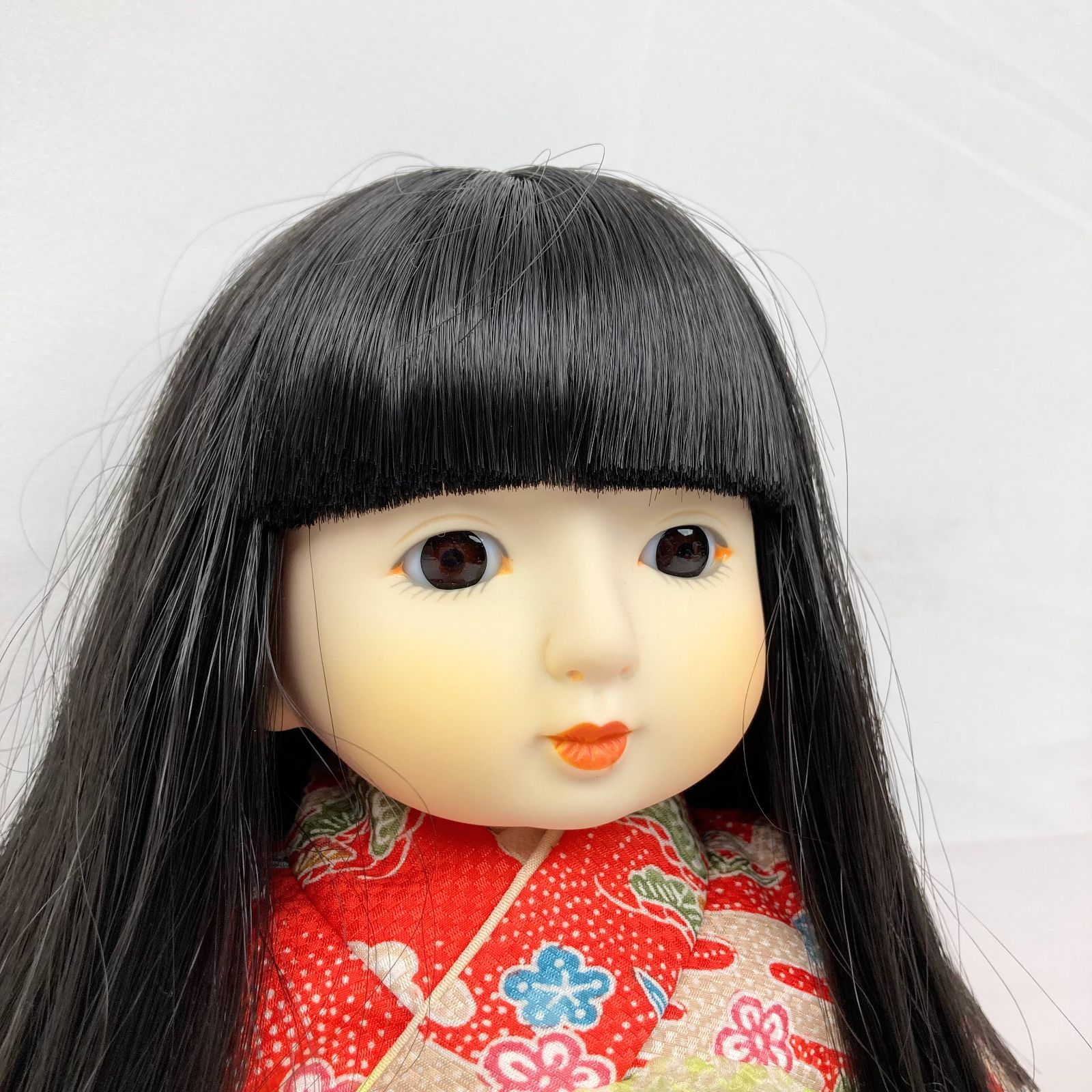 鈴乃屋 着付人形 市松人形 全長約40cm セキグチ 着物 日本人形 Y32426