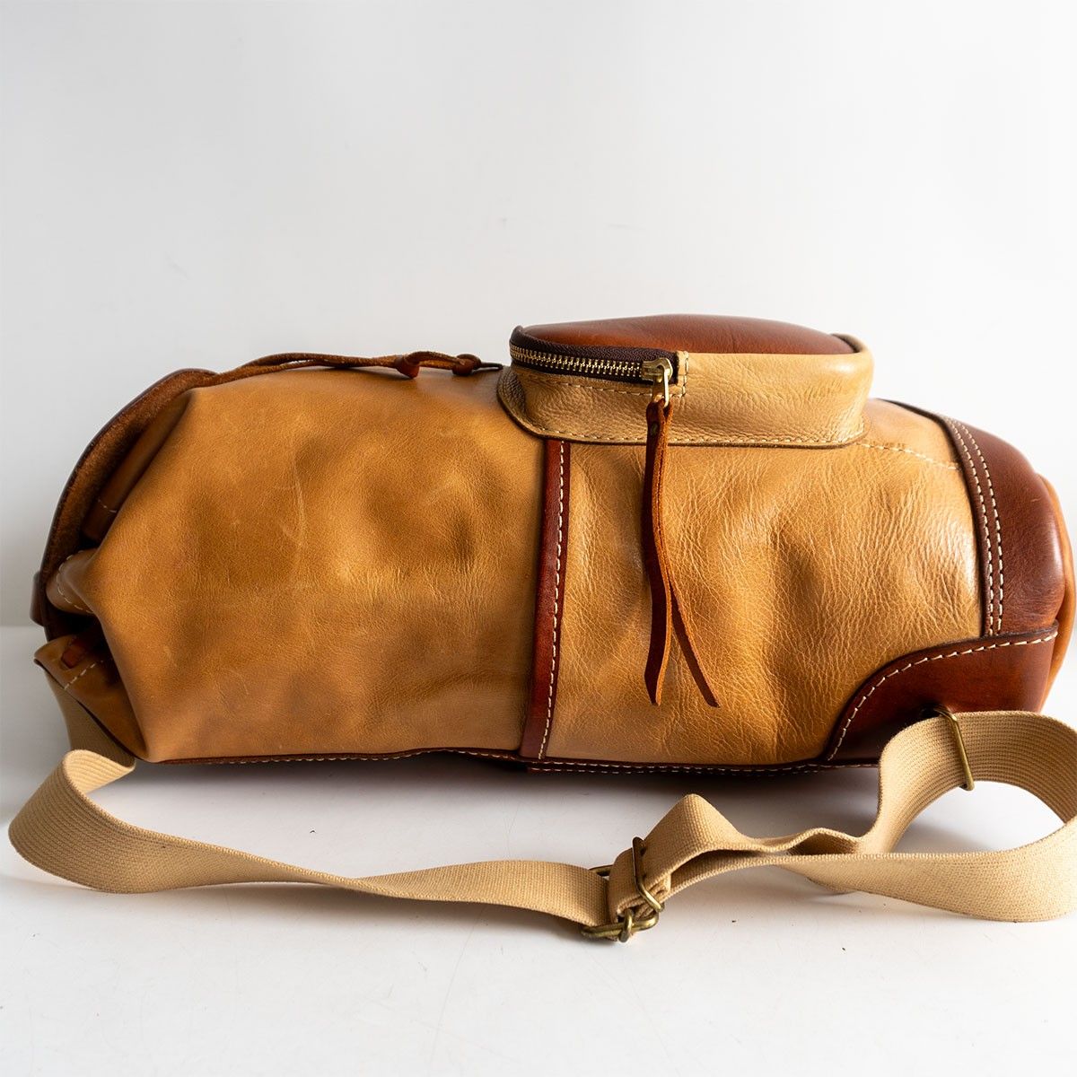 限定品】 HERZ 【2トーン レザー リュック】ブラウン リュックサック 