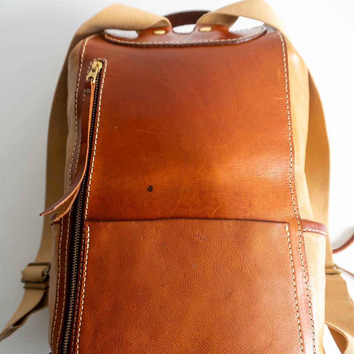 限定品】 HERZ 【2トーン レザー リュック】ブラウン リュックサック 
