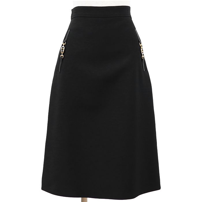 g26 超美品　グッチ　GUCCI　スカート 中古・古着通販】GUCCI (グッチ) Pleated Skirt Ladybug Long Ivory
