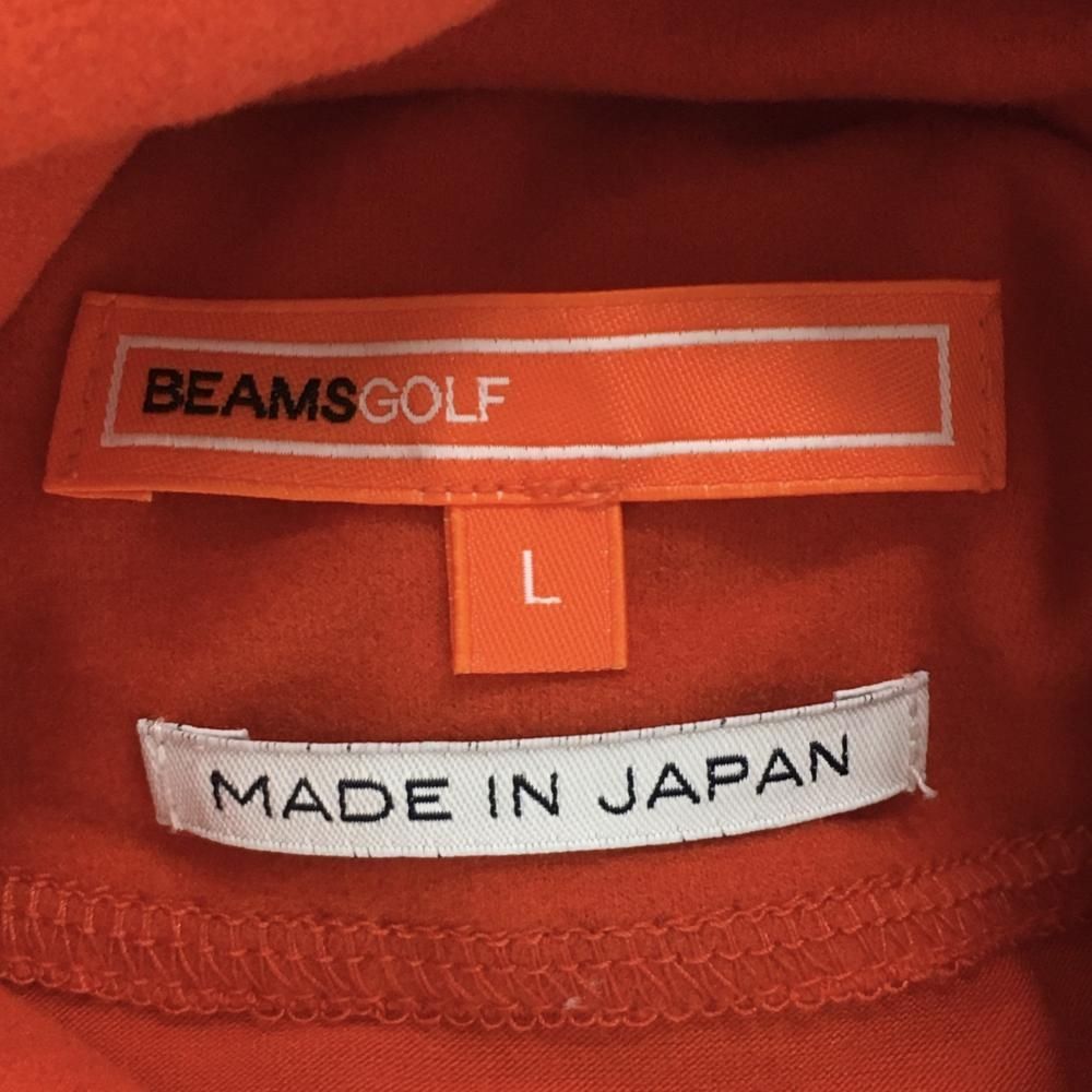 超美品】ビームスゴルフ 長袖タートルネックシャツ レッド×ブルー 表微