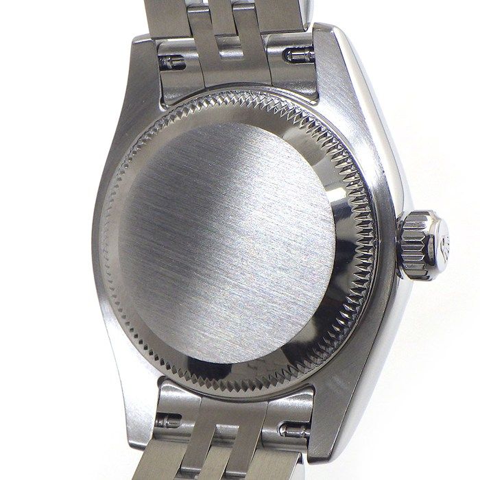 ロレックス Rolex 腕時計 デイトジャスト 179174 D番 2005年製 サンレイ ピンク文字盤 デイト 夜光針・インデックス K18WG SS 自動巻き 【中古】 ROLEX - ロレックス Rolex 腕時計 デイトジャスト 179174 D番 2005年製