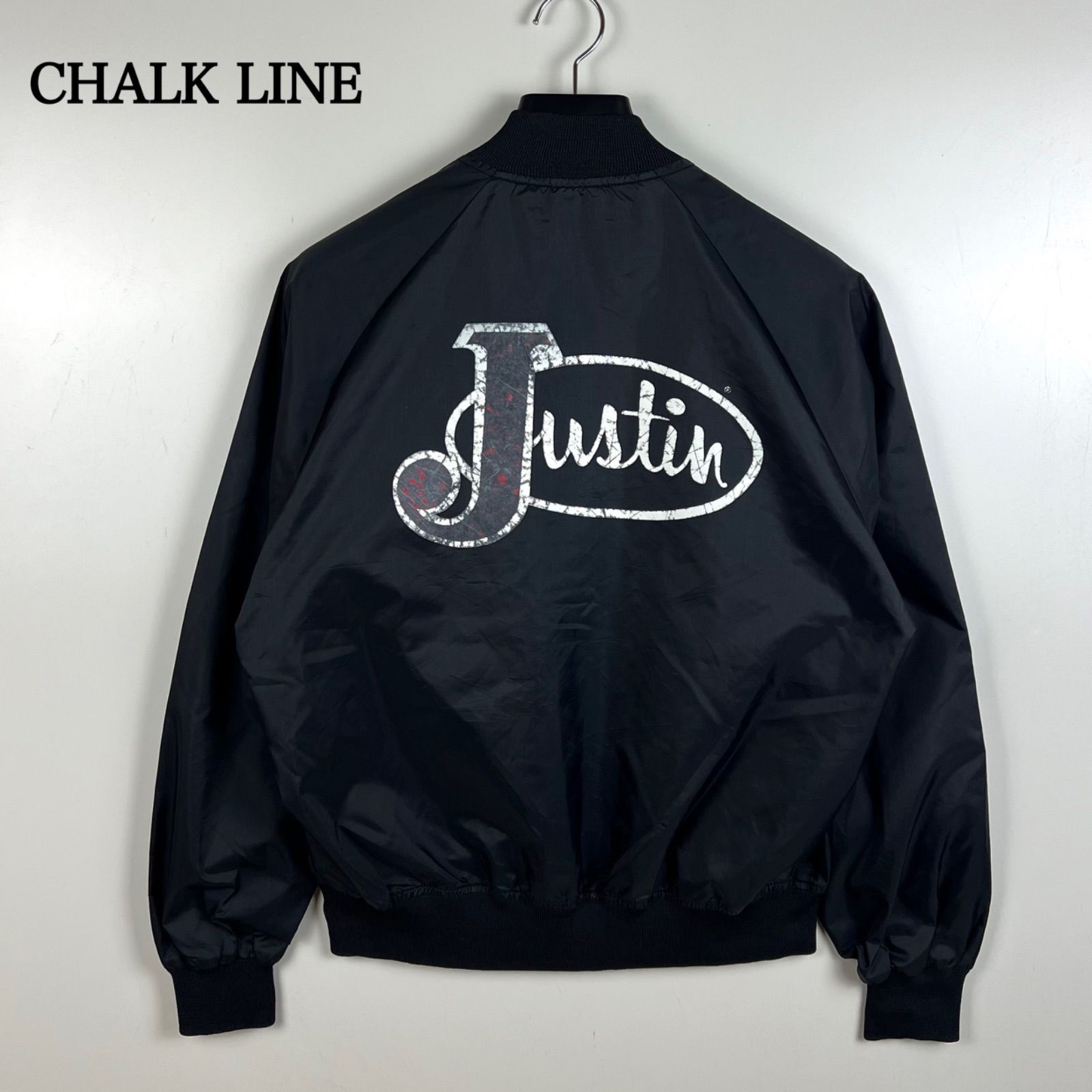 CHALK LINE 80s USA vintage JUSTIN nylon jacket L チョークライン 