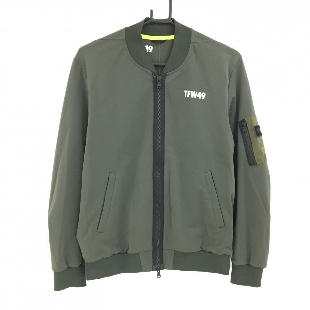 美品】TFW49 ジャケット ダークグリーン 裏微起毛 ストレッチ ブルゾン