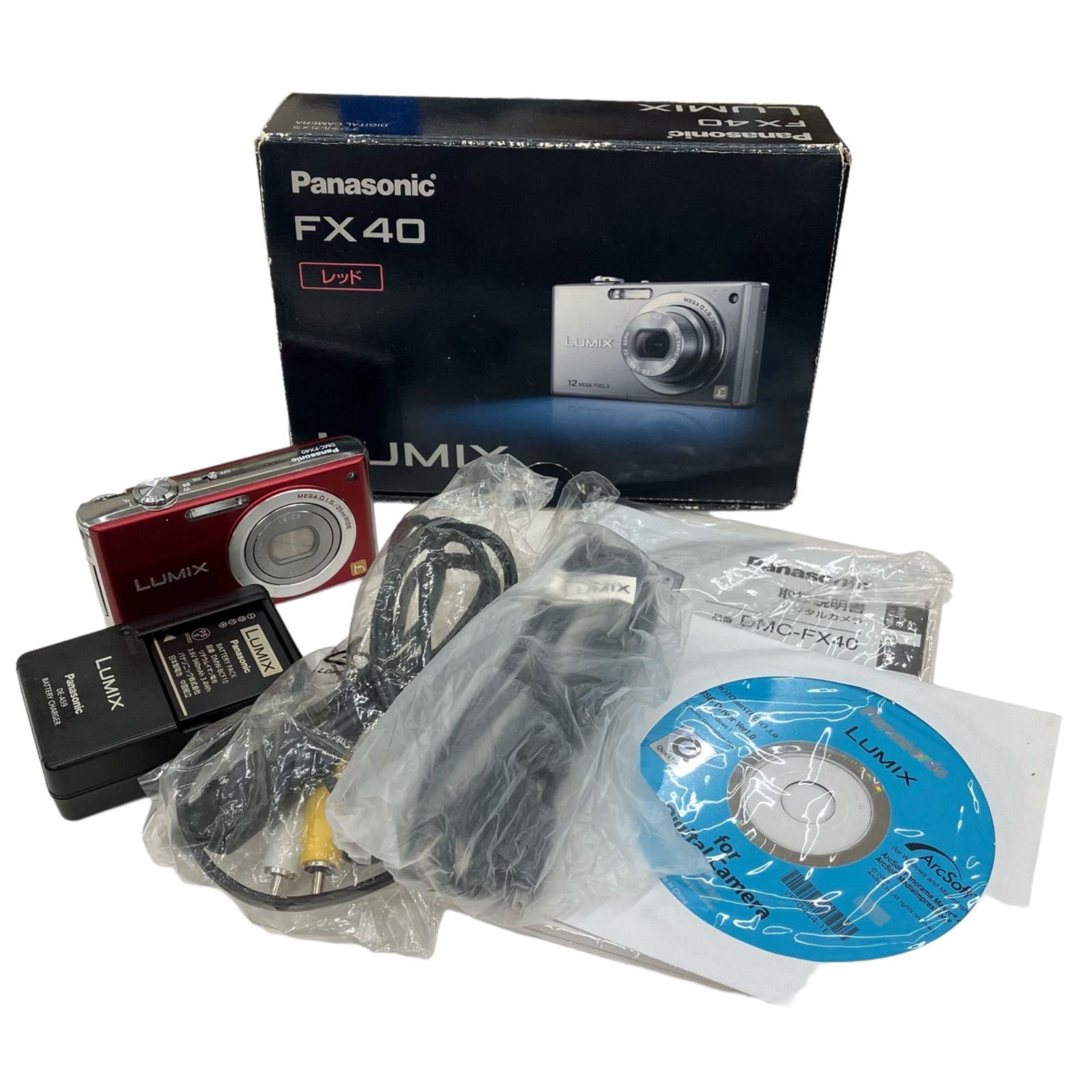 186000 現状品 Panasonic LUMIX DMC-FX40-R ピンク ルミックス カメラ