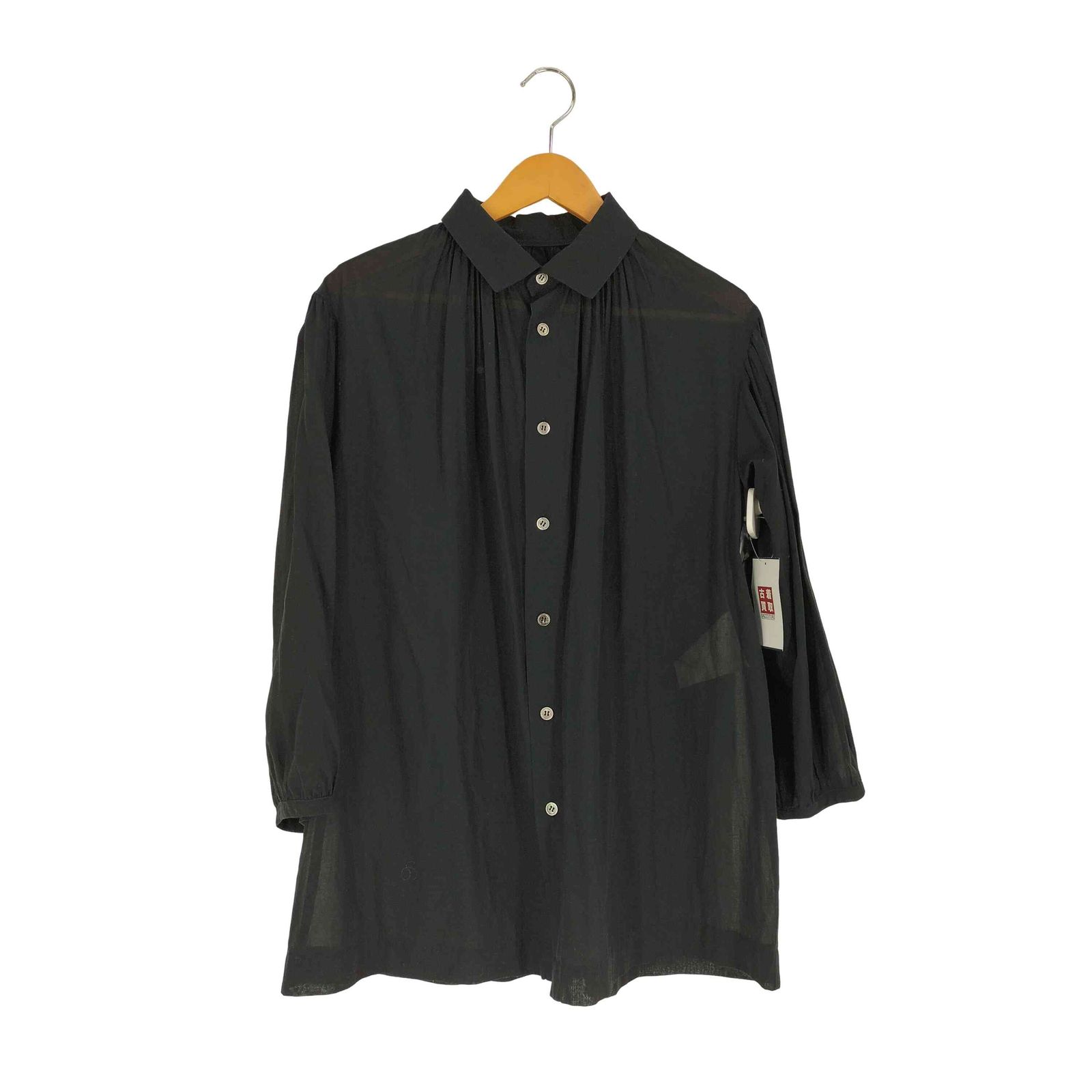 tricot COMME des GARCONS / トリココムデギャルソン | 2018SS | コットン ギャザー デザイン カットソー | M | ネイビー | レディース tricot COMME des GARCONS / トリココムデギャルソン | 2018SS