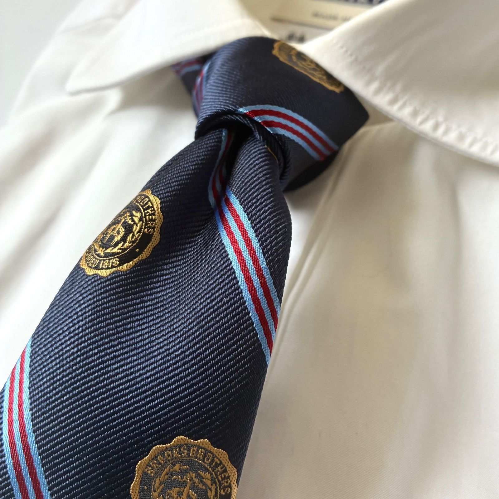 良品】 BROOKS BROTHERS / レジメンタル ストライプ ゴールデン