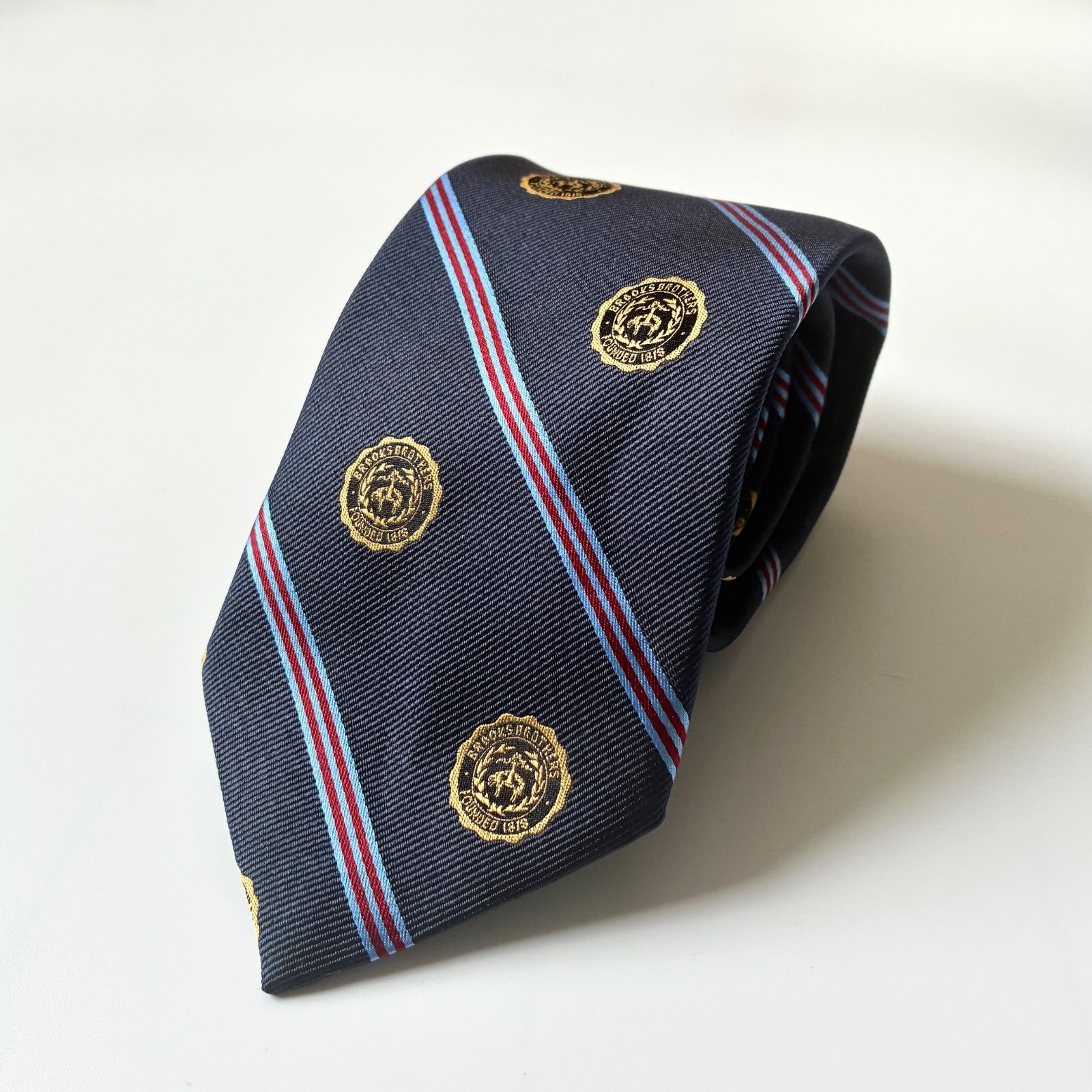 良品】 BROOKS BROTHERS / レジメンタル ストライプ ゴールデン