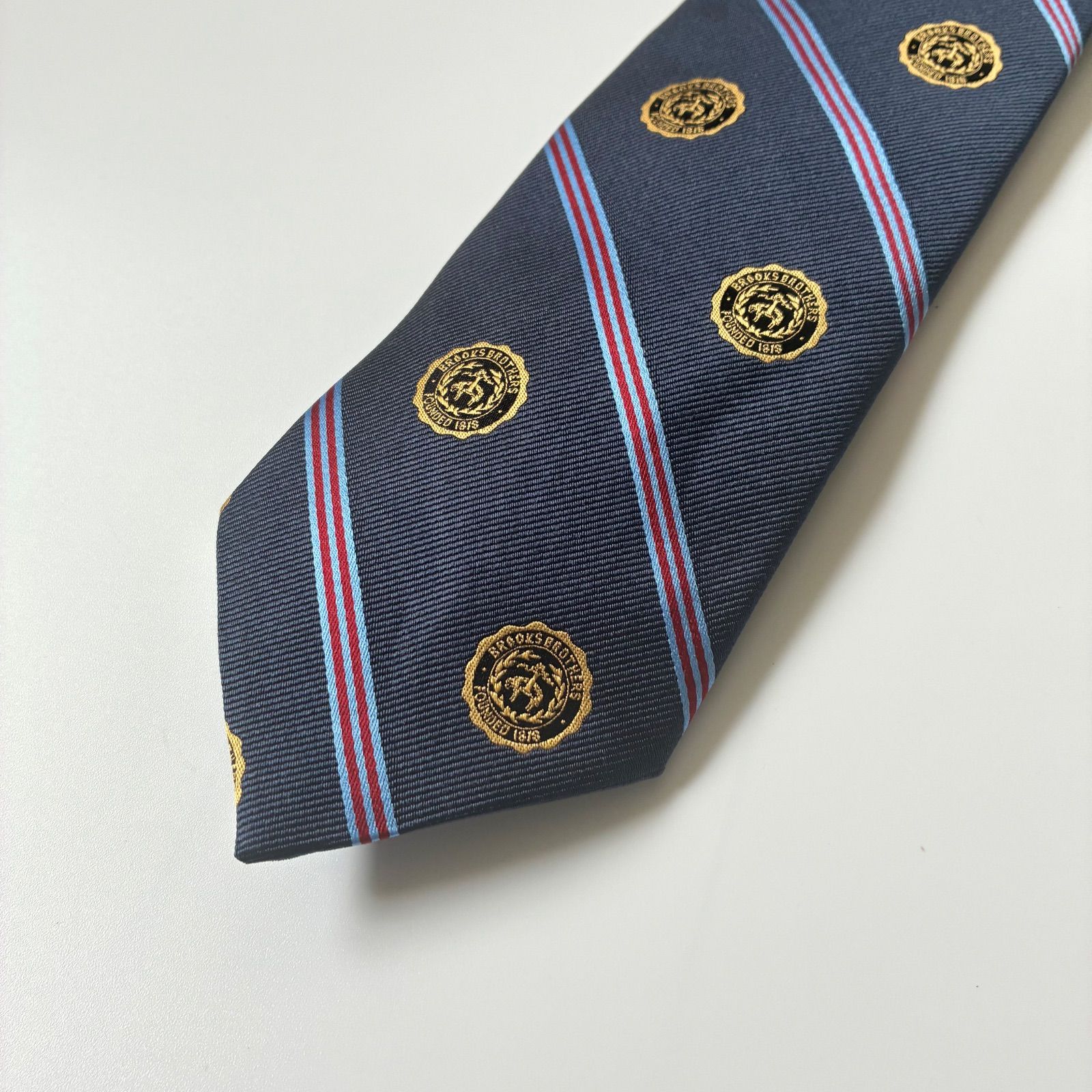 良品】 BROOKS BROTHERS / レジメンタル ストライプ ゴールデン