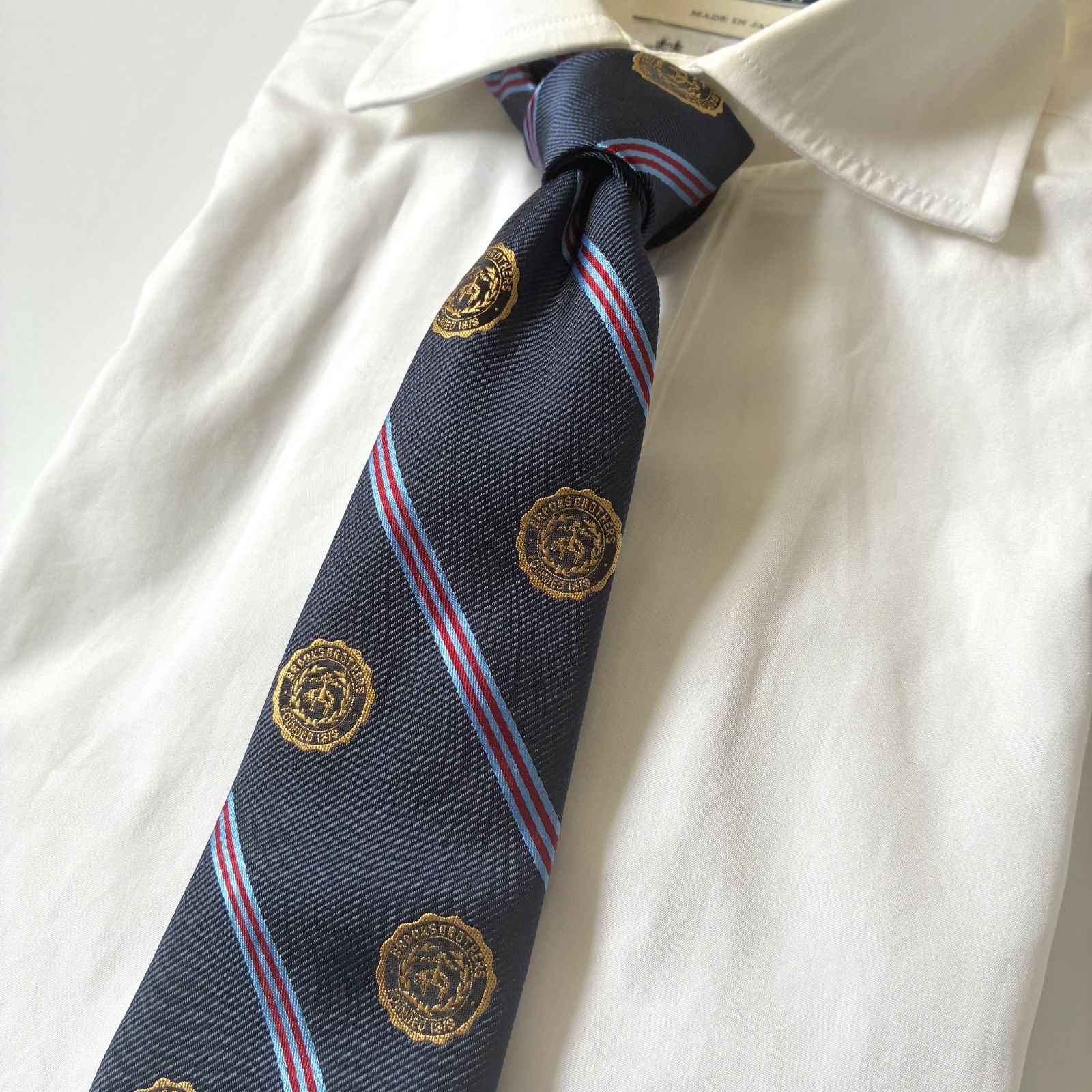 良品】 BROOKS BROTHERS / レジメンタル ストライプ ゴールデン