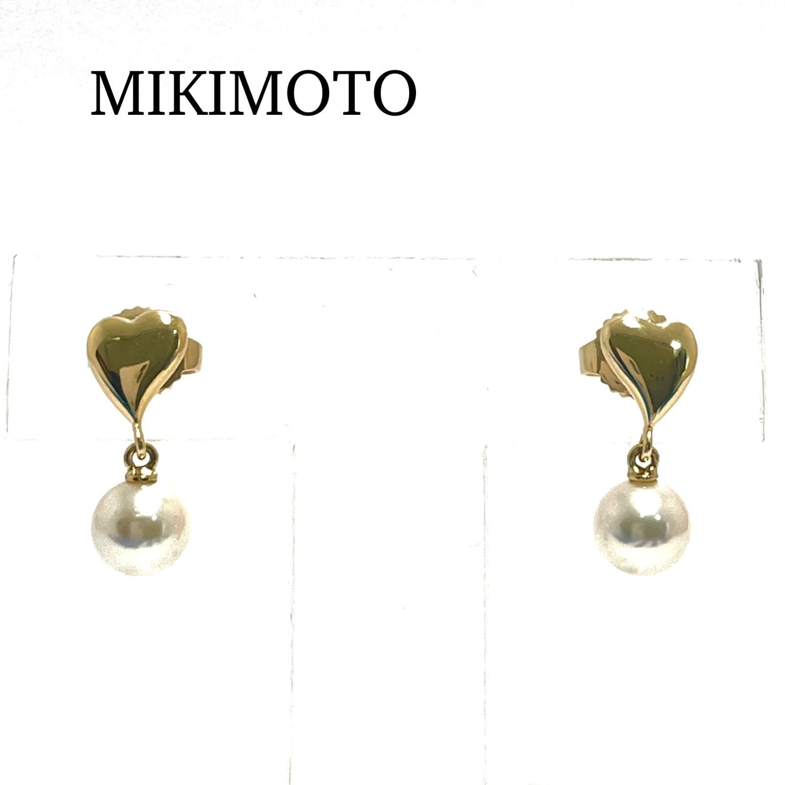 MIKIMOTO / ミキモト パールピアス ハート K18YG 5.9mm - メルカリ