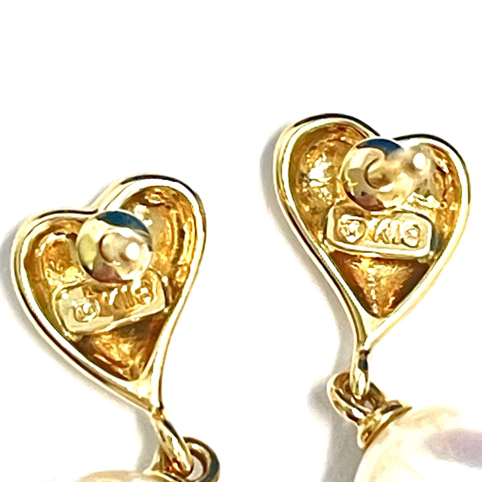 MIKIMOTO / ミキモト パールピアス ハート K18YG 5.9mm - メルカリ