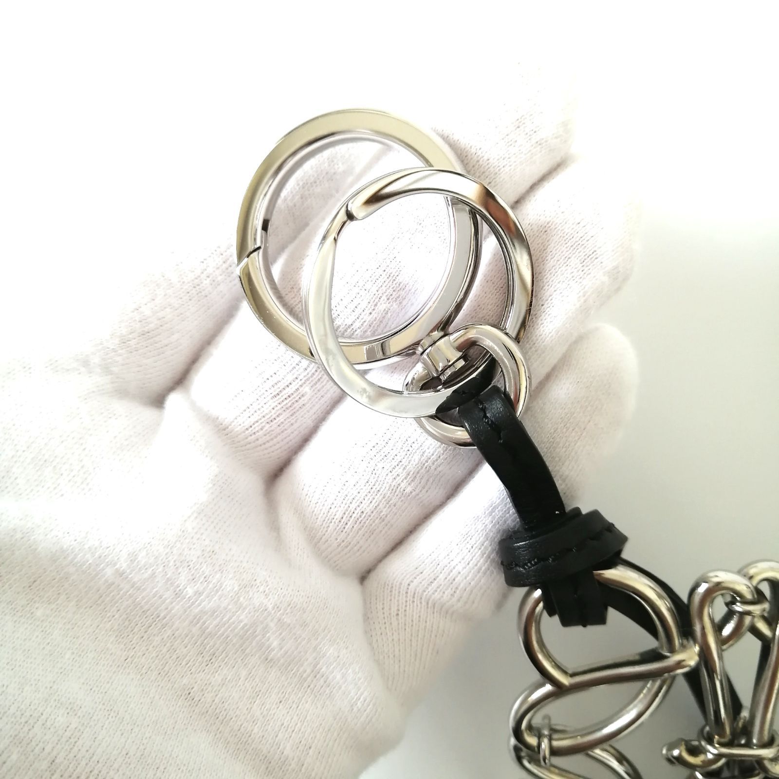 超美品！現行品！】ロエベ バッグチャーム/キーリング/アナグラム/シルバー