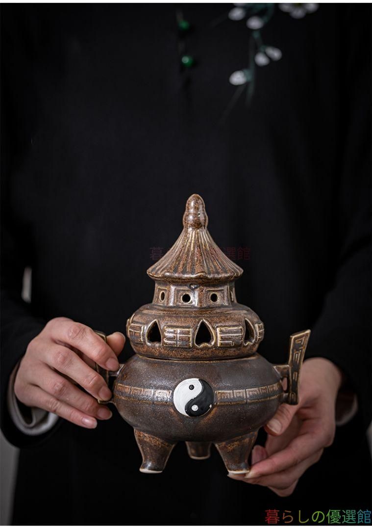 磁器香炉 太極香炉 茶道具　香道具 現代工芸品 美術品 置物 上品】磁器 太極香炉 茶道具 香道具 工芸品 美術品 置物zw427 - メルカリ