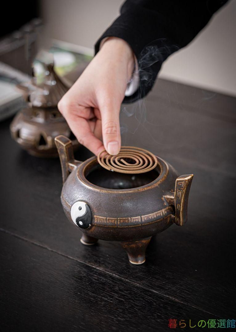 上品】磁器 太極香炉 茶道具 香道具 工芸品 美術品 置物zw427 - メルカリ
