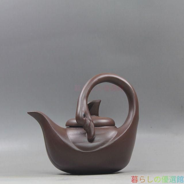 【上品】宜興紫砂壷 紫泥茶壺 未使用品zw427