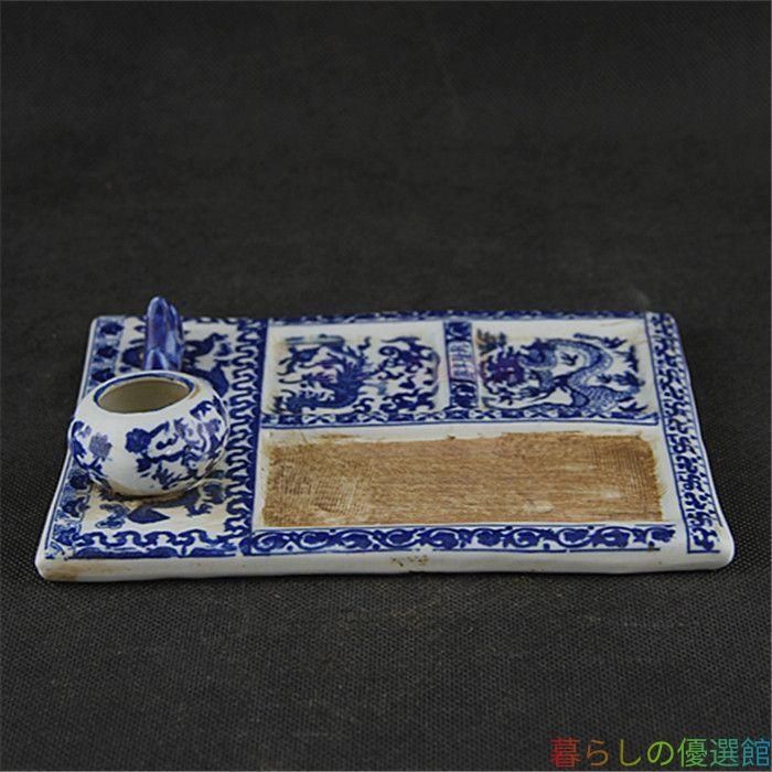 上品】龍鳳紋 硯 書道具 文房四宝 文房具 工芸品 美術品 置物zw427