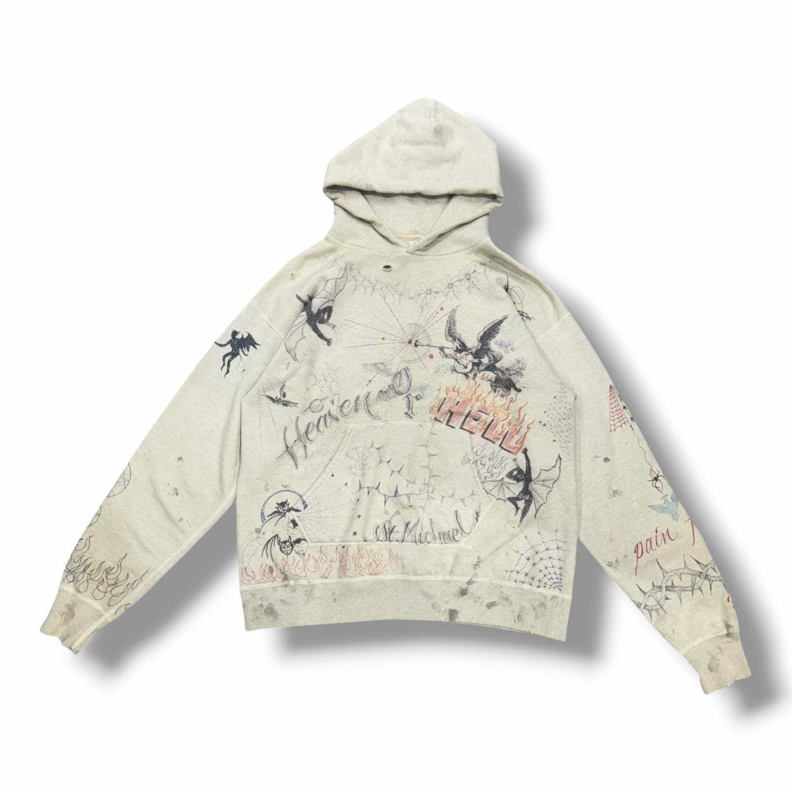 セントマイケル×ドクターウー パーカー SAINT MICHAEL 21AW HOODIE DR．WOO ドクターウーコラボ フーディー