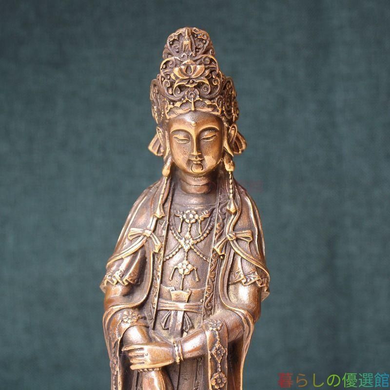 上品】彩衣地蔵菩薩 仏像 銅製 彫刻 置物 開運 風水 工芸品zw427