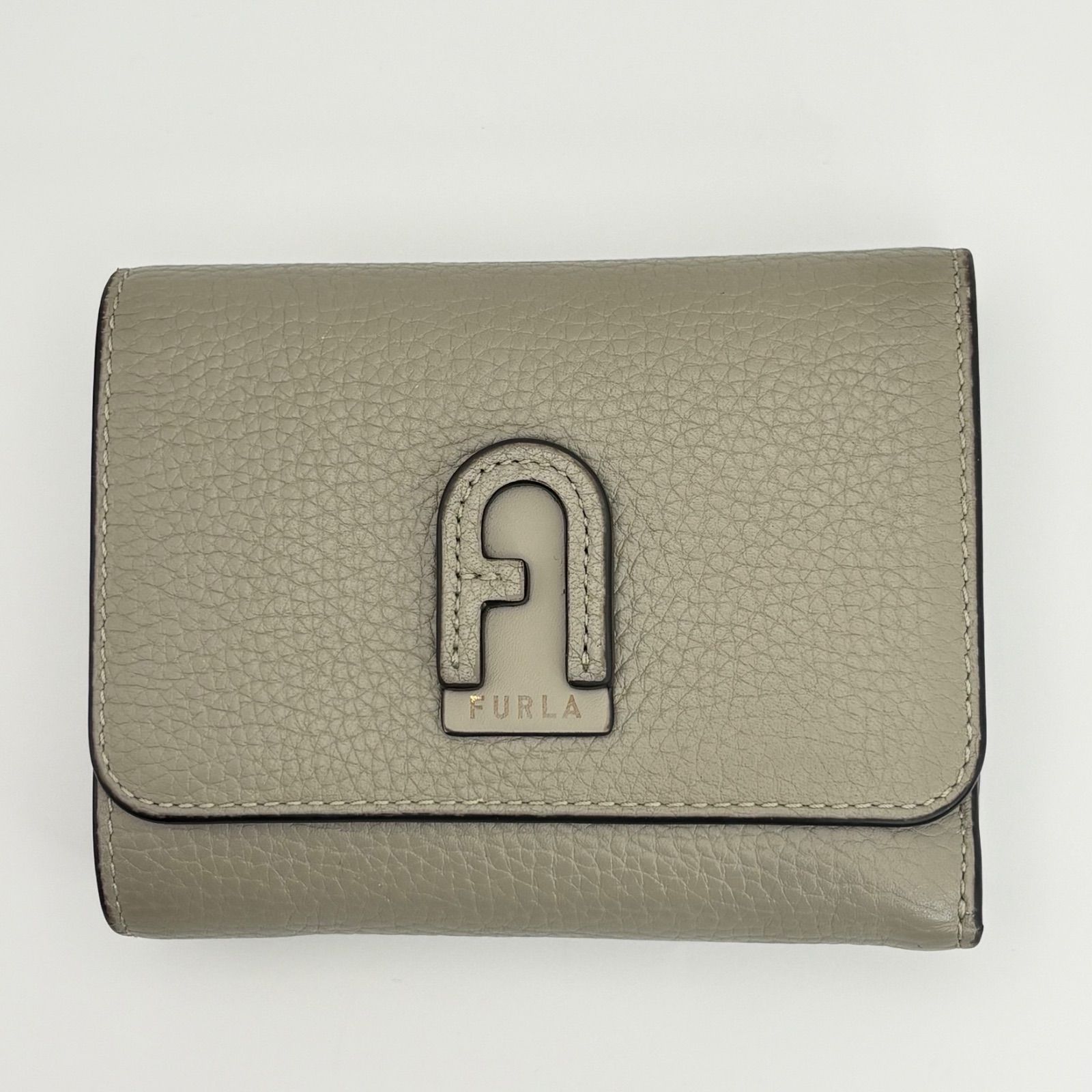 FURLA フルラ Dafne ダフネ アーチロゴ 三つ折り財布 グレー 美品