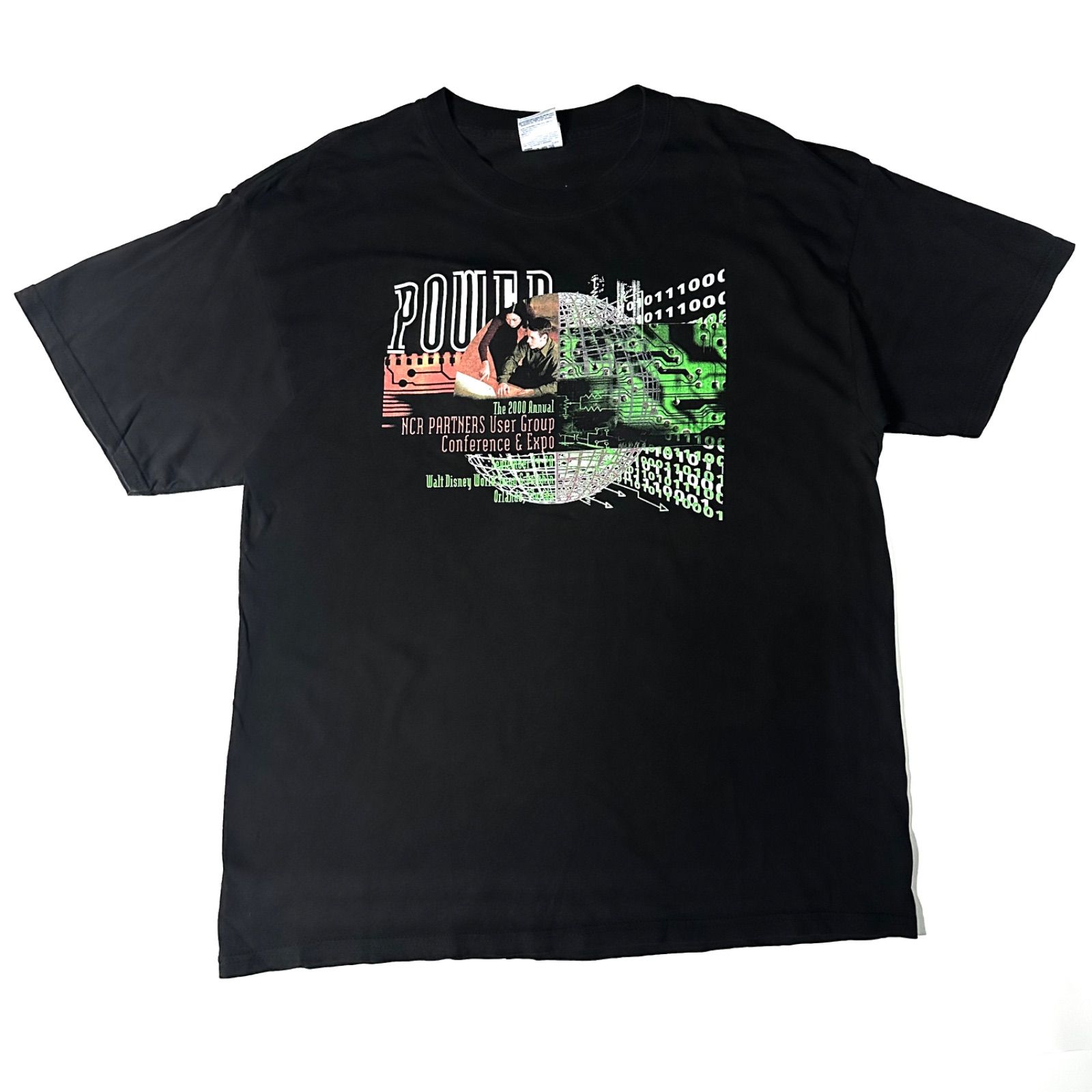 【00s】【Disney ディズニー】NCR PARTNERS カンファレンス Tシャツ GILDAN XL アニメ 漫画 ビンテージ 古着 テック