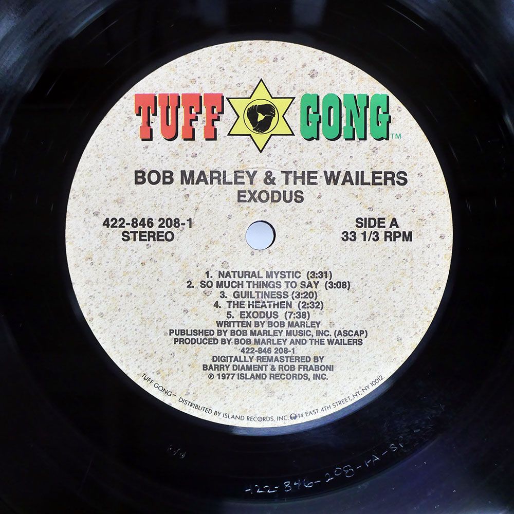 US盤 BOB MARLEY & THE WAILERS/EXODUS/TUFF GONG 4228462081 LP 