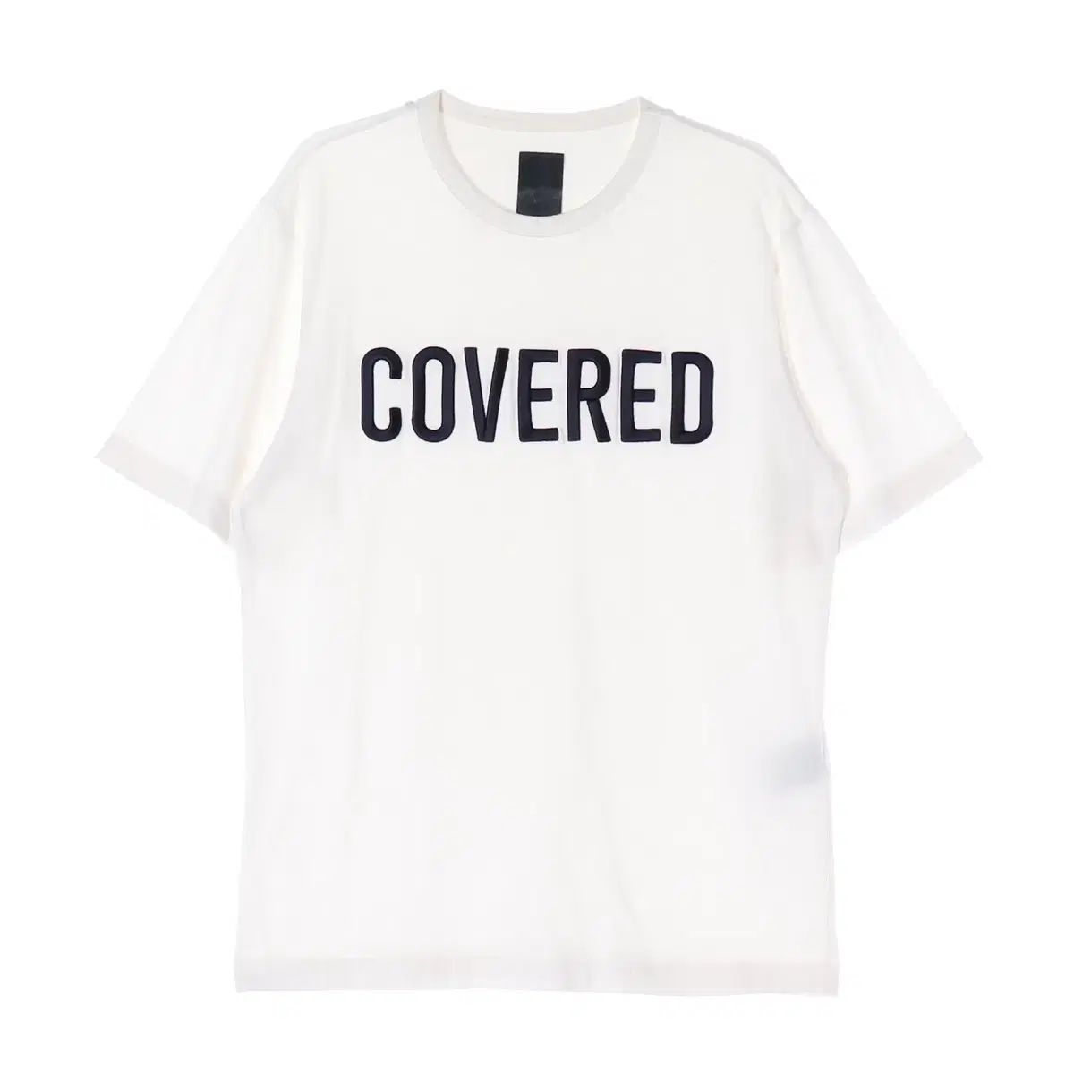 ジュンジェイ COVERED ロゴ プリント オーバーサイズ コットン 半袖 Tシャツ