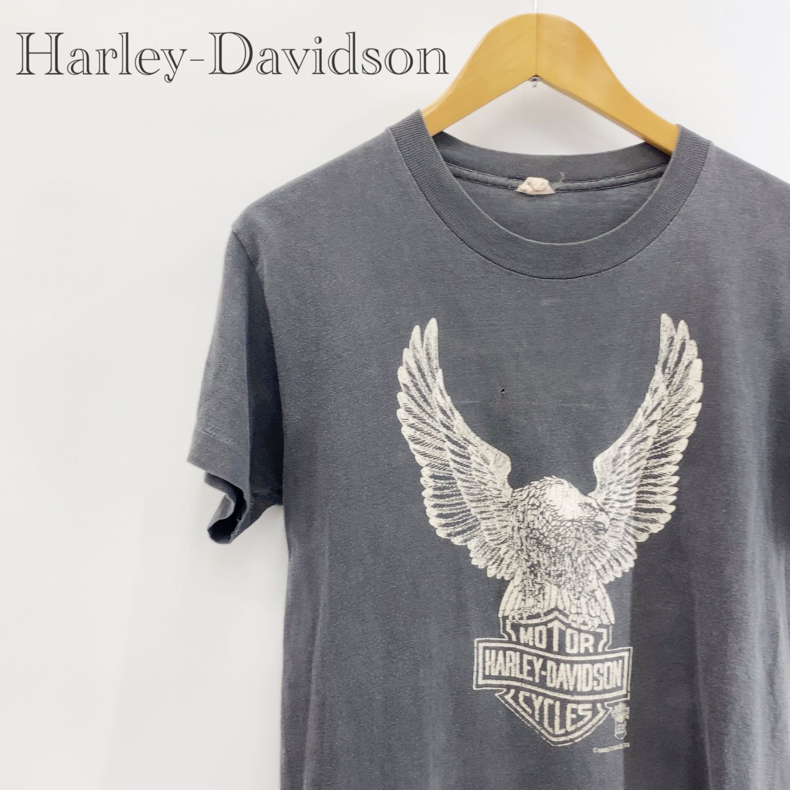 80s USA製 フェード◎ SIGNAL タグ Harley-Davidson Tシャツ M 