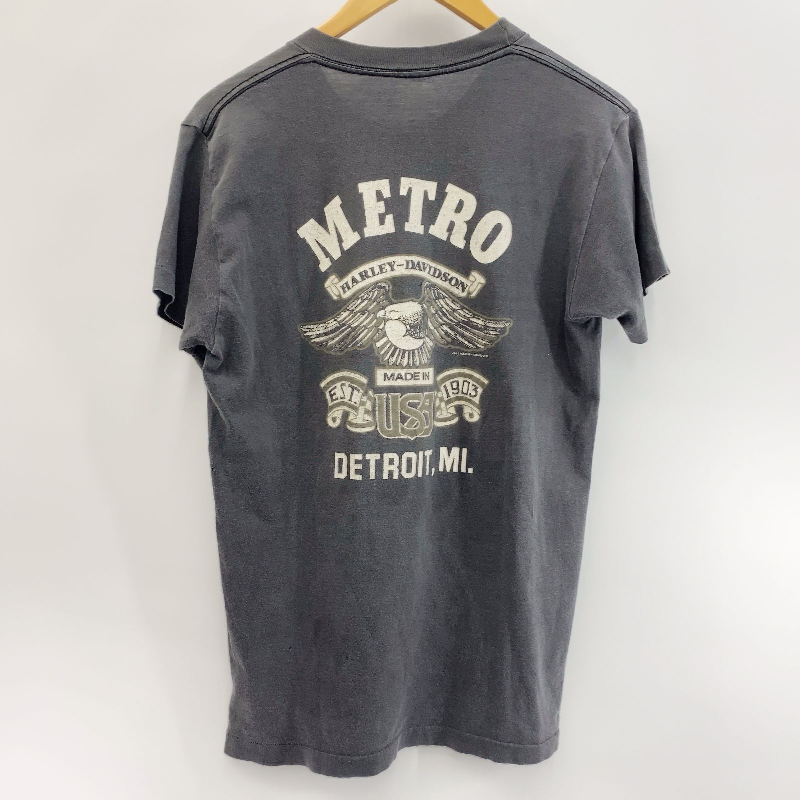 80s USA製 フェード◎ SIGNAL タグ Harley-Davidson Tシャツ M 