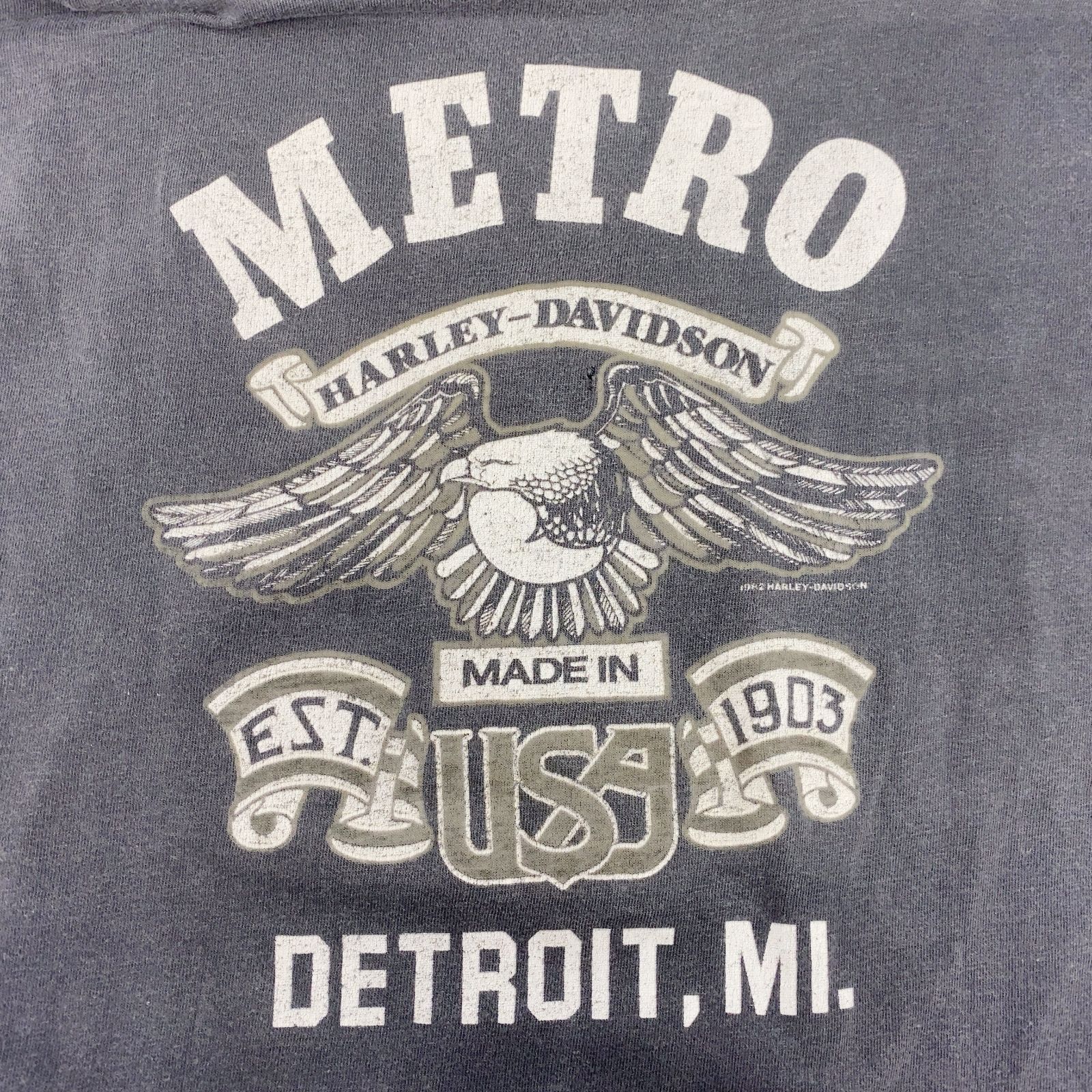 80s USA製 フェード◎ SIGNAL タグ Harley-Davidson Tシャツ M 