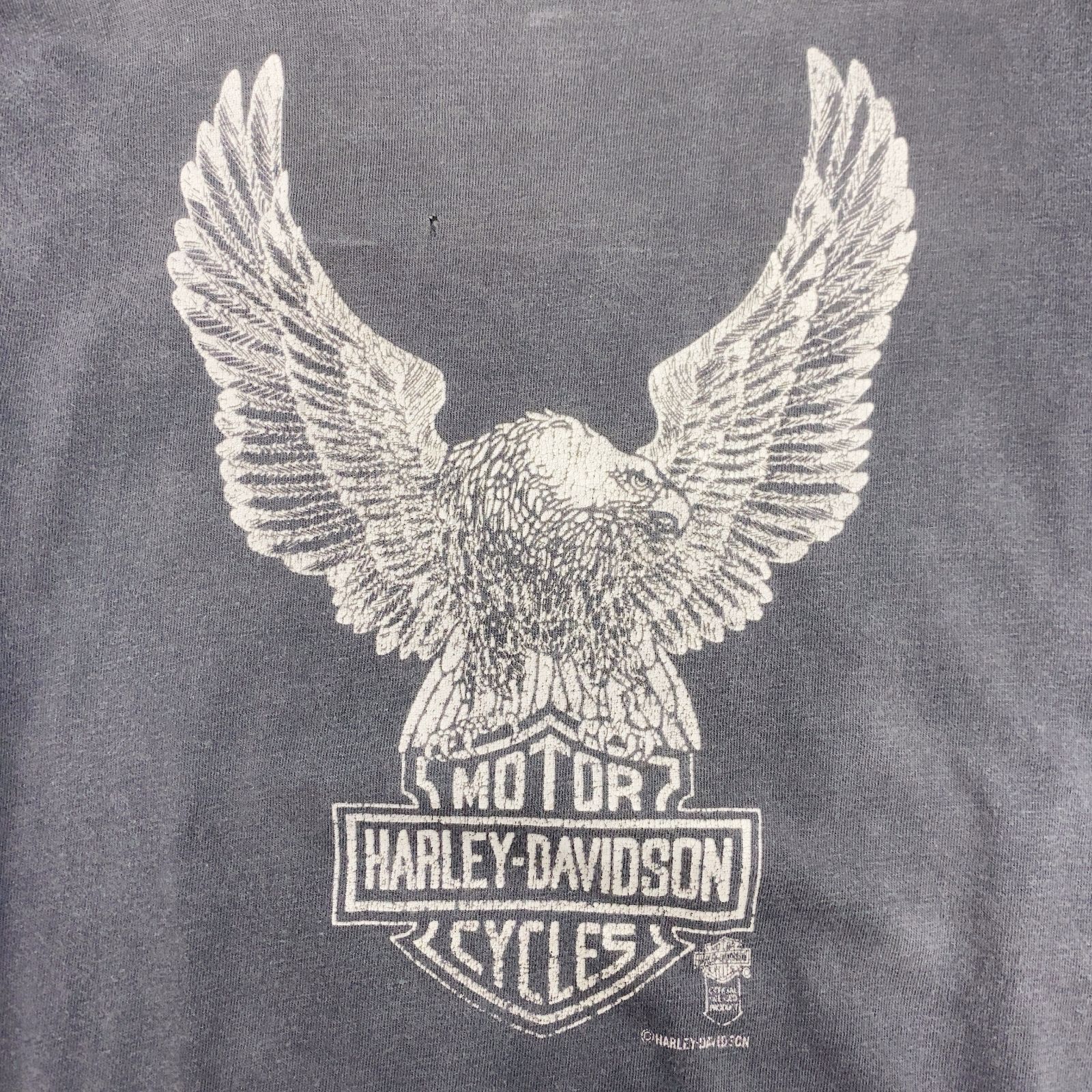 80s USA製 フェード◎ SIGNAL タグ Harley-Davidson Tシャツ M 