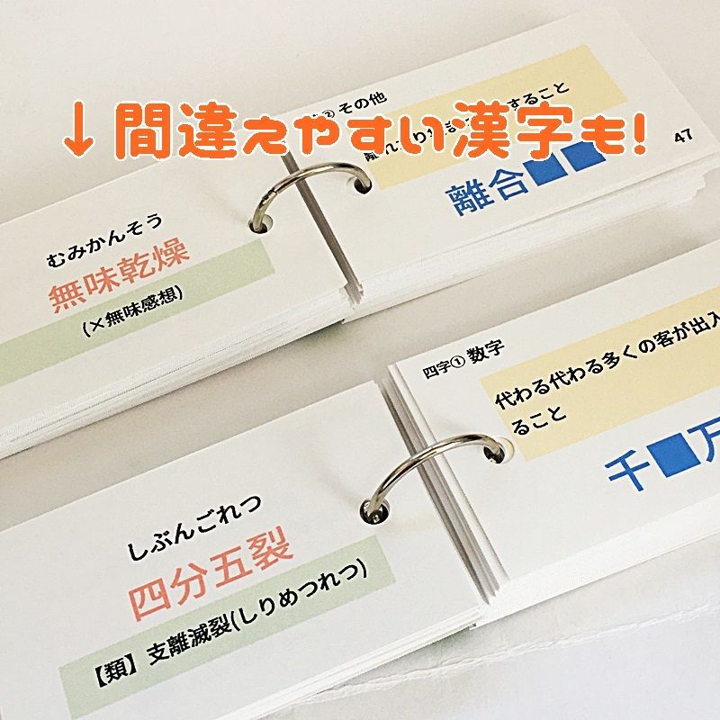 中学受験国語 四字熟語の暗記カード サピックス SAPIX 言葉ナビ 単語