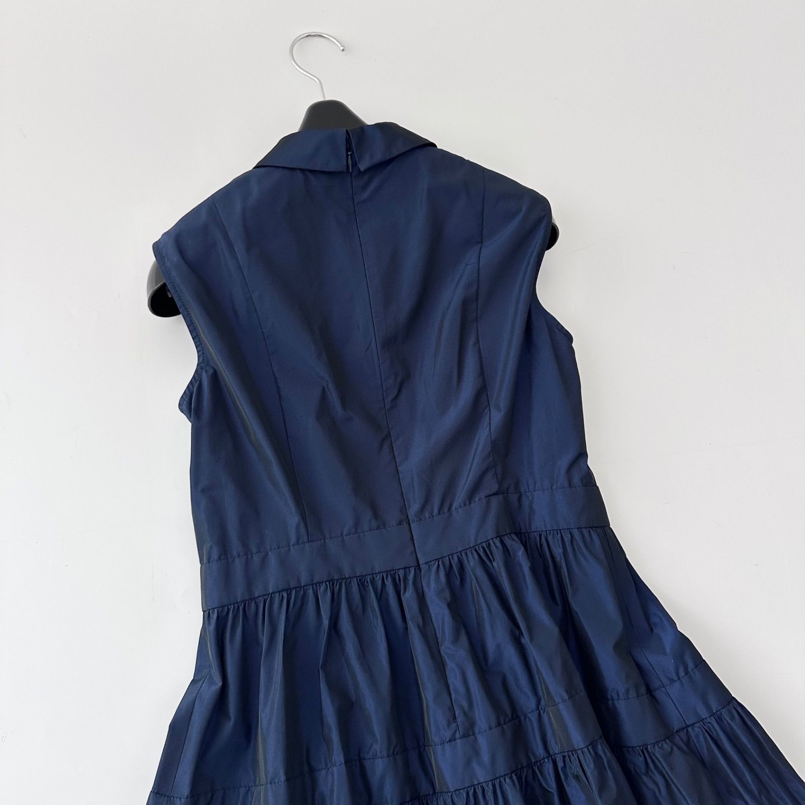 ANAYI アナイ シャンブレータフタティアード ワンピース アナイ ANAYI 美品 シャンブレー タフタ ティアード ワンピース