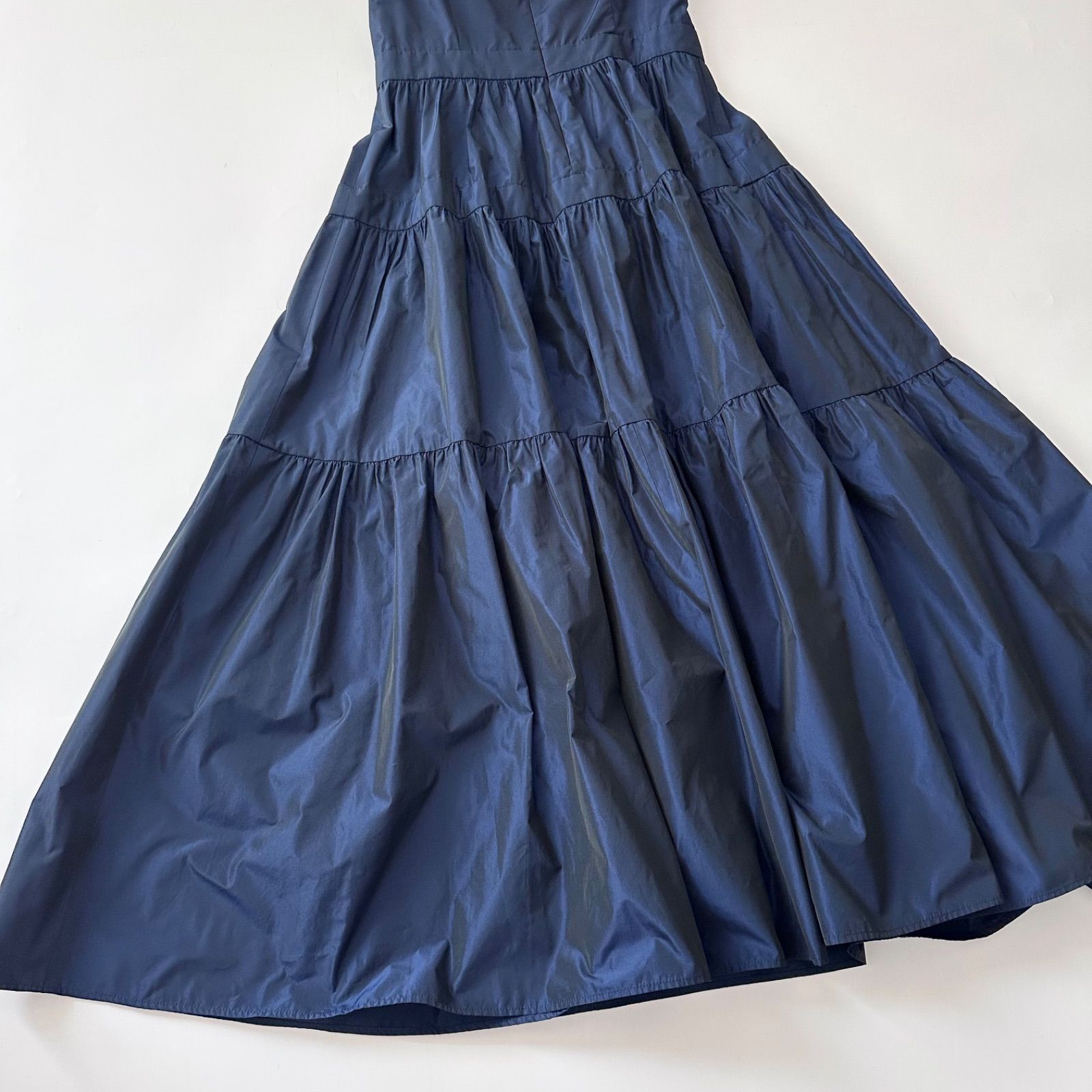 ANAYI アナイ シャンブレータフタティアード ワンピース アナイ ANAYI 美品 シャンブレー タフタ ティアード ワンピース
