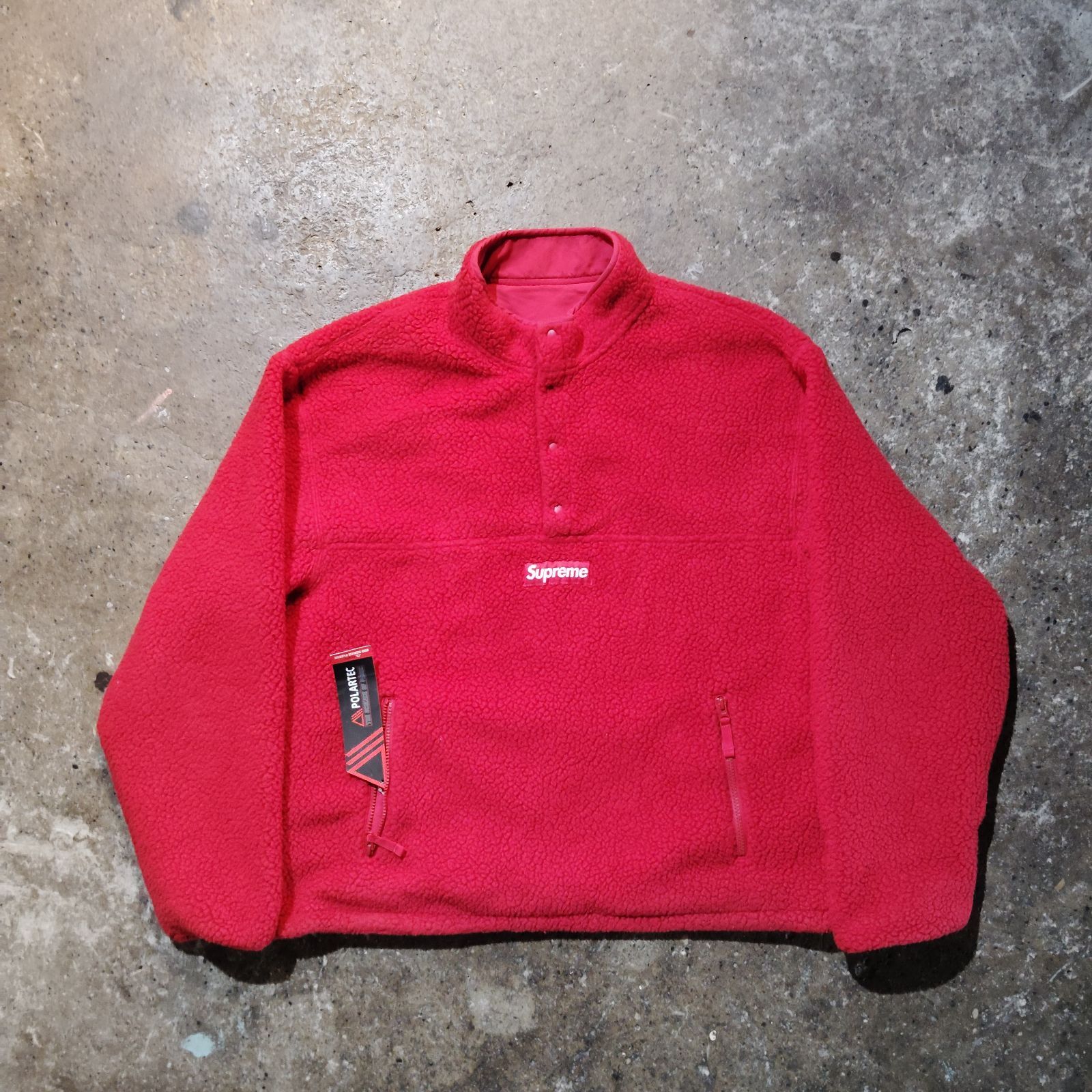 Supreme 23aw Polartec Shearling Reversible Pullover XL Red
