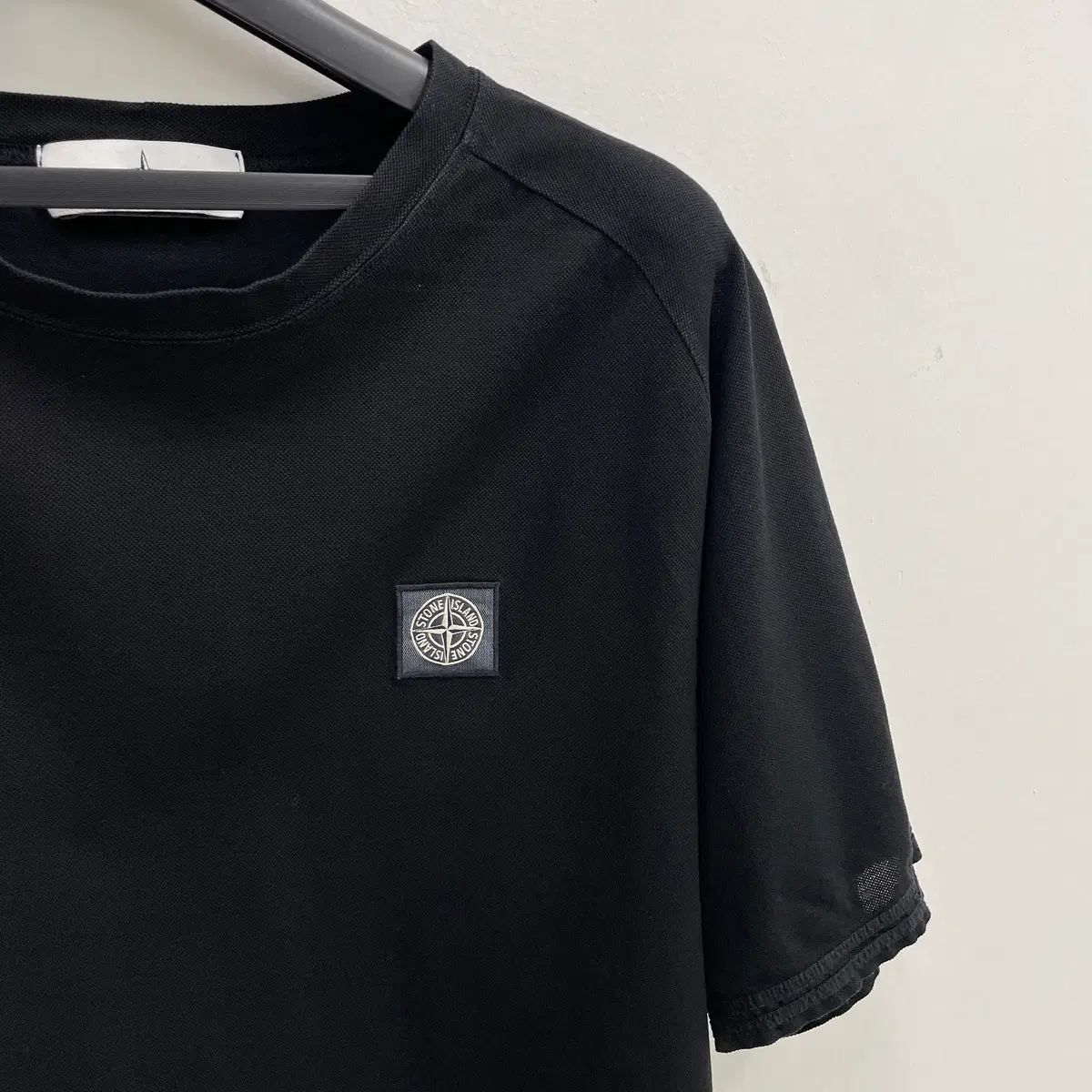 STONE ISLAND XL ワッペン パッチ ブラック コットン 半袖 ジャージ T 