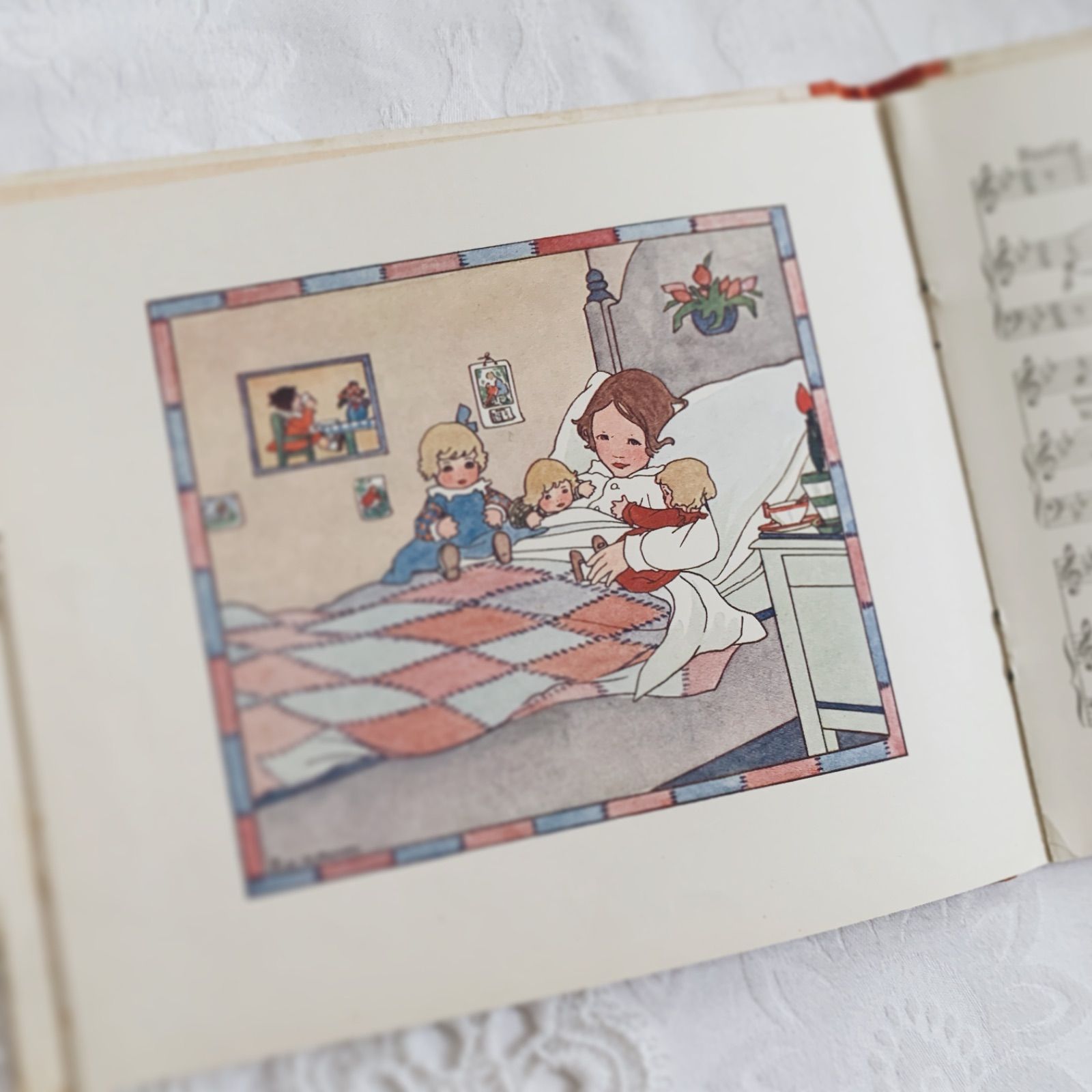 1920s-1940s頃 花柄装丁が愛らしいオランダの楽譜絵本 『5月の歌』Rie