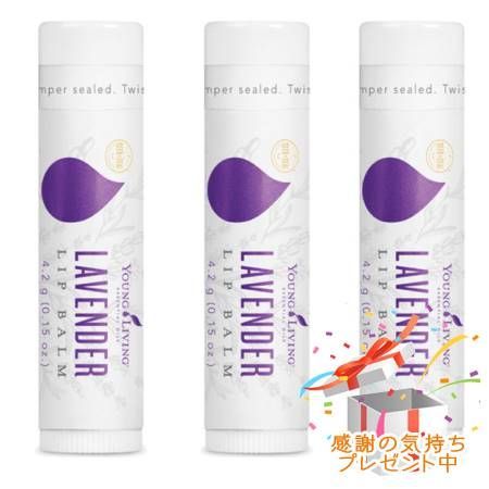 YOUNG LIVING ヤング・リビング ラベンダー リップバーム 4.2g 3個セット プレゼント付